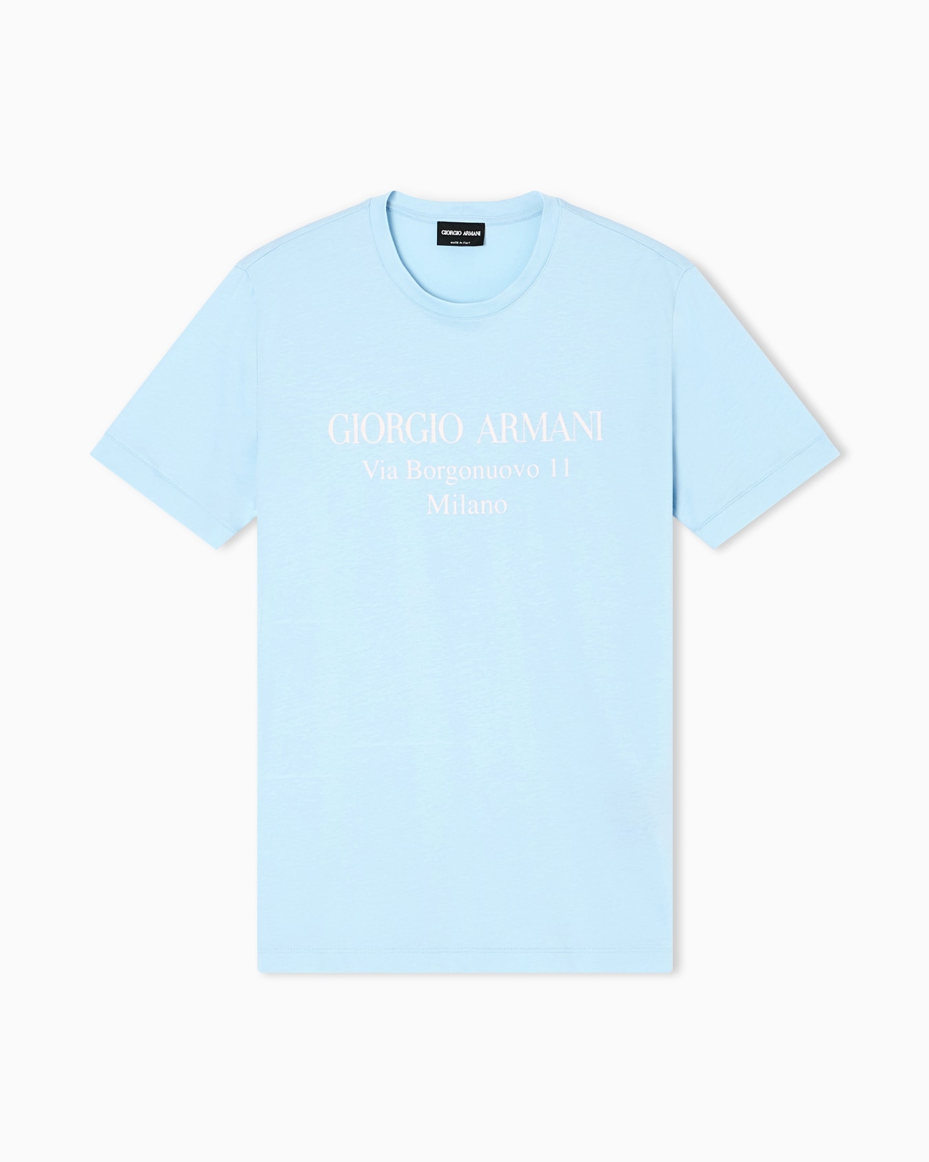 Borgonuovo 11 crew-neck T-shirt in Pima cotton jersey Slide 0