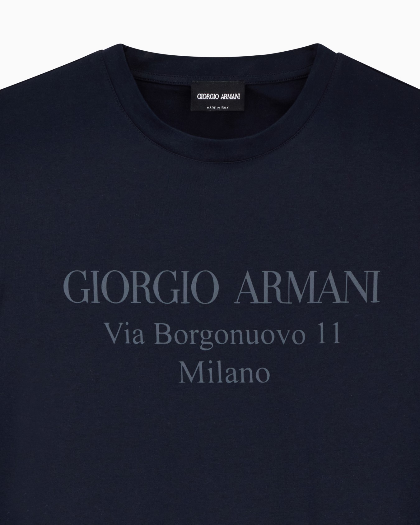 Borgonuovo 11 crew-neck T-shirt in Pima cotton jersey Slide 4