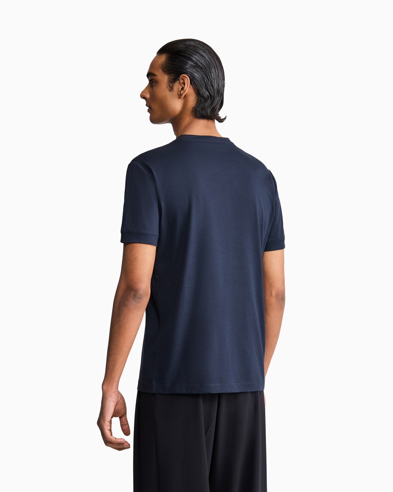 Borgonuovo 11 crew-neck T-shirt in Pima cotton jersey Slide 5