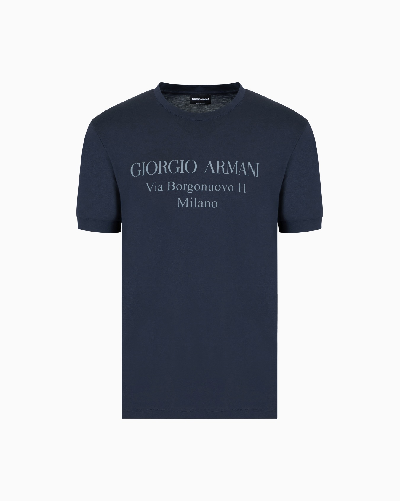 Borgonuovo 11 crew-neck T-shirt in Pima cotton jersey Slide 0
