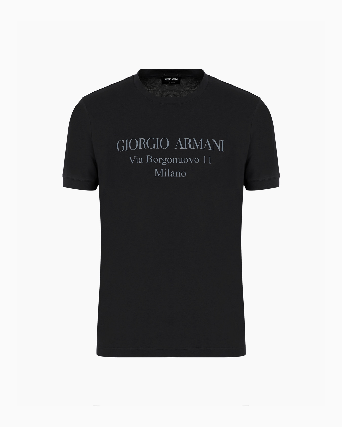 Borgonuovo 11 crew-neck T-shirt in Pima cotton jersey Slide 0