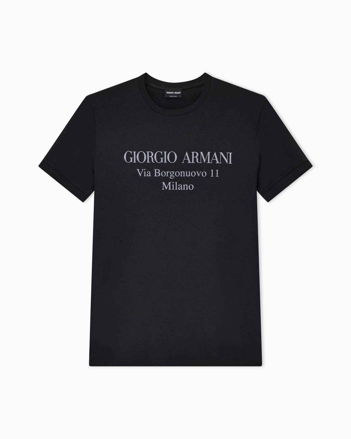 Borgonuovo 11 crew-neck T-shirt in Pima cotton jersey Slide 0