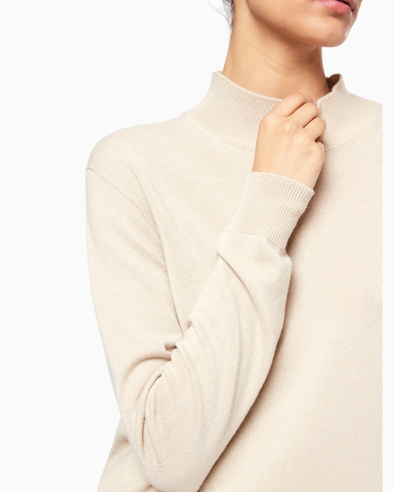Pure cashmere roll neck sweater スライドする 5