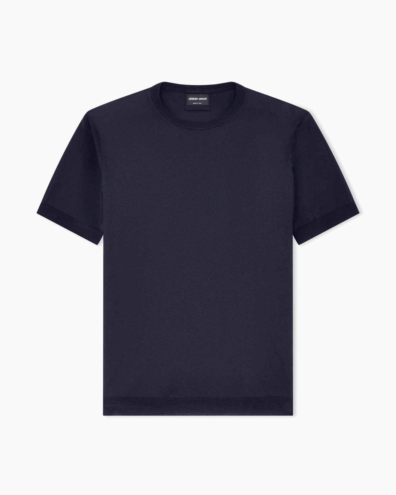Short-sleeved, crew-neck jumper in silk and cotton Slide 0