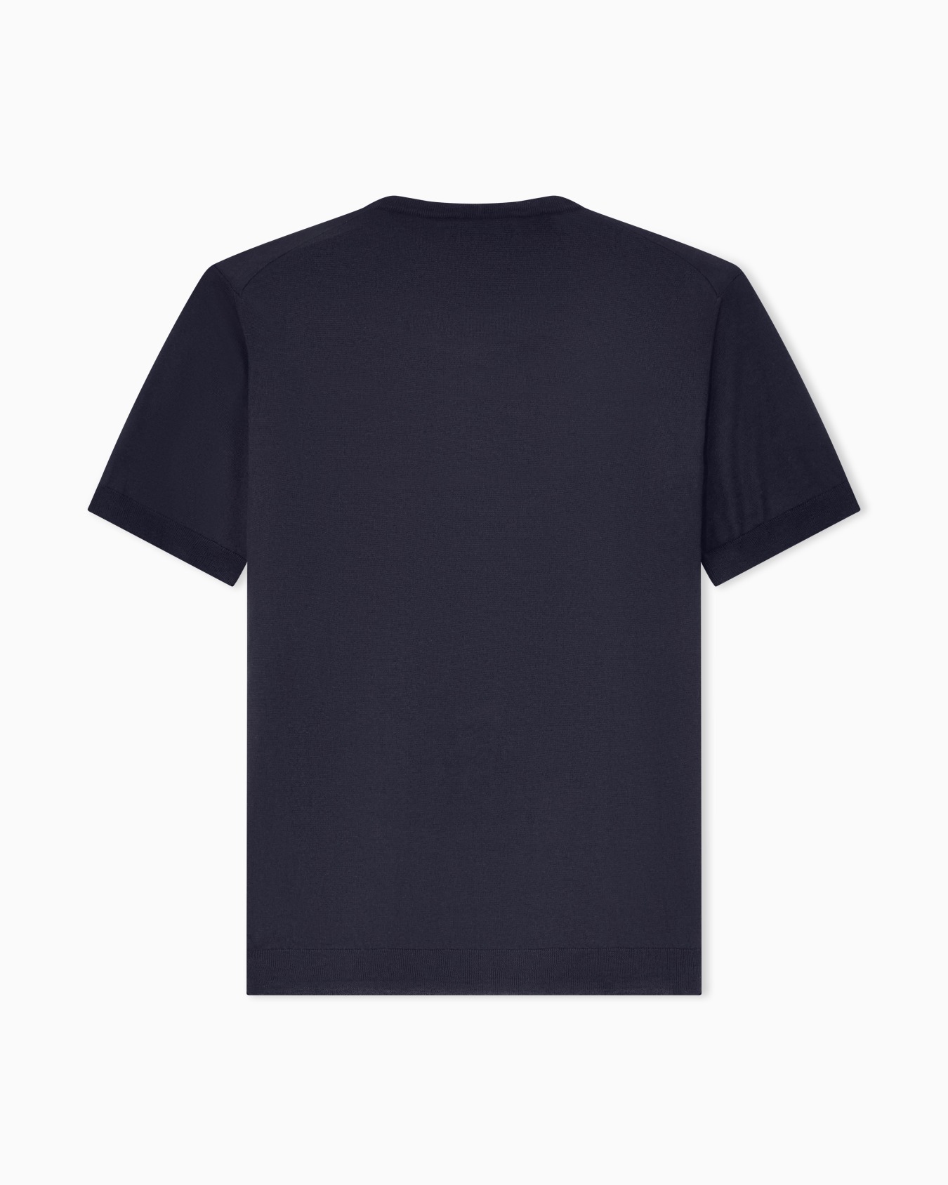 Short-sleeved, crew-neck jumper in silk and cotton Slide 2