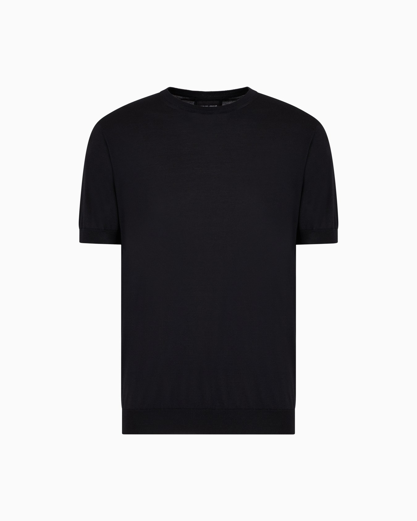 Short-sleeved, crew-neck jumper in silk and cotton Slide 0