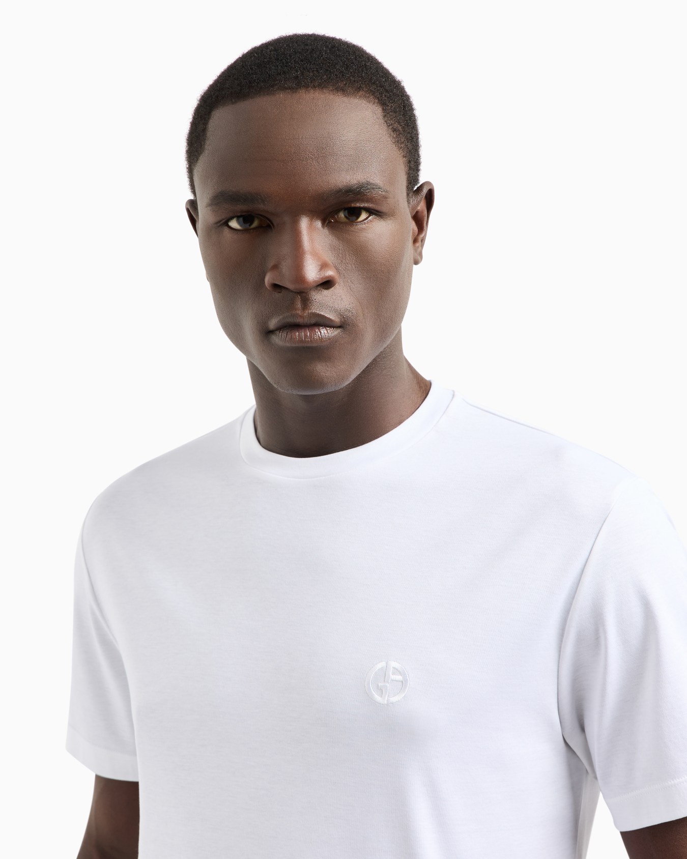 Cotton-interlock T-shirt with embroidered logo Slide 4