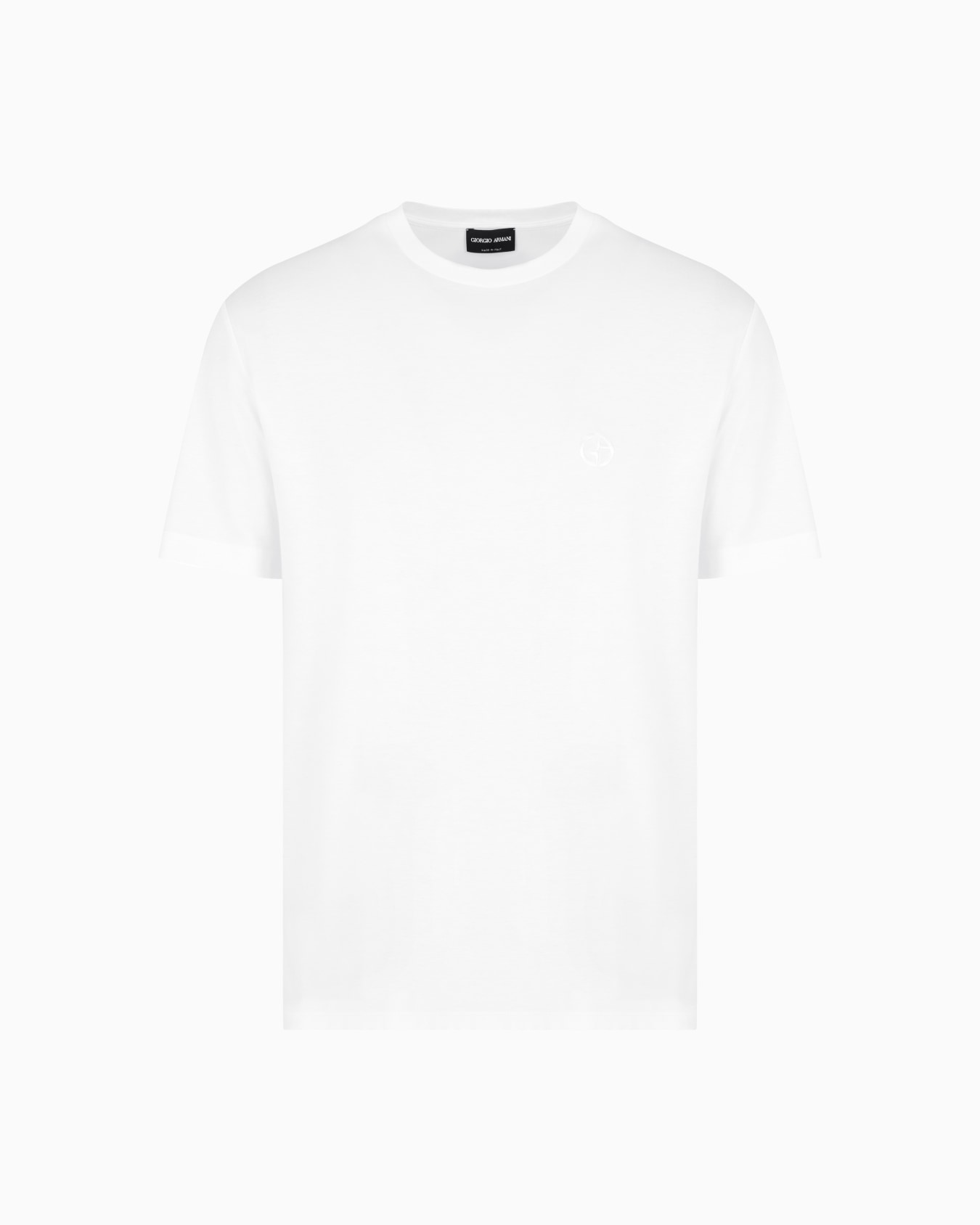 Cotton-interlock T-shirt with embroidered logo Slide 0