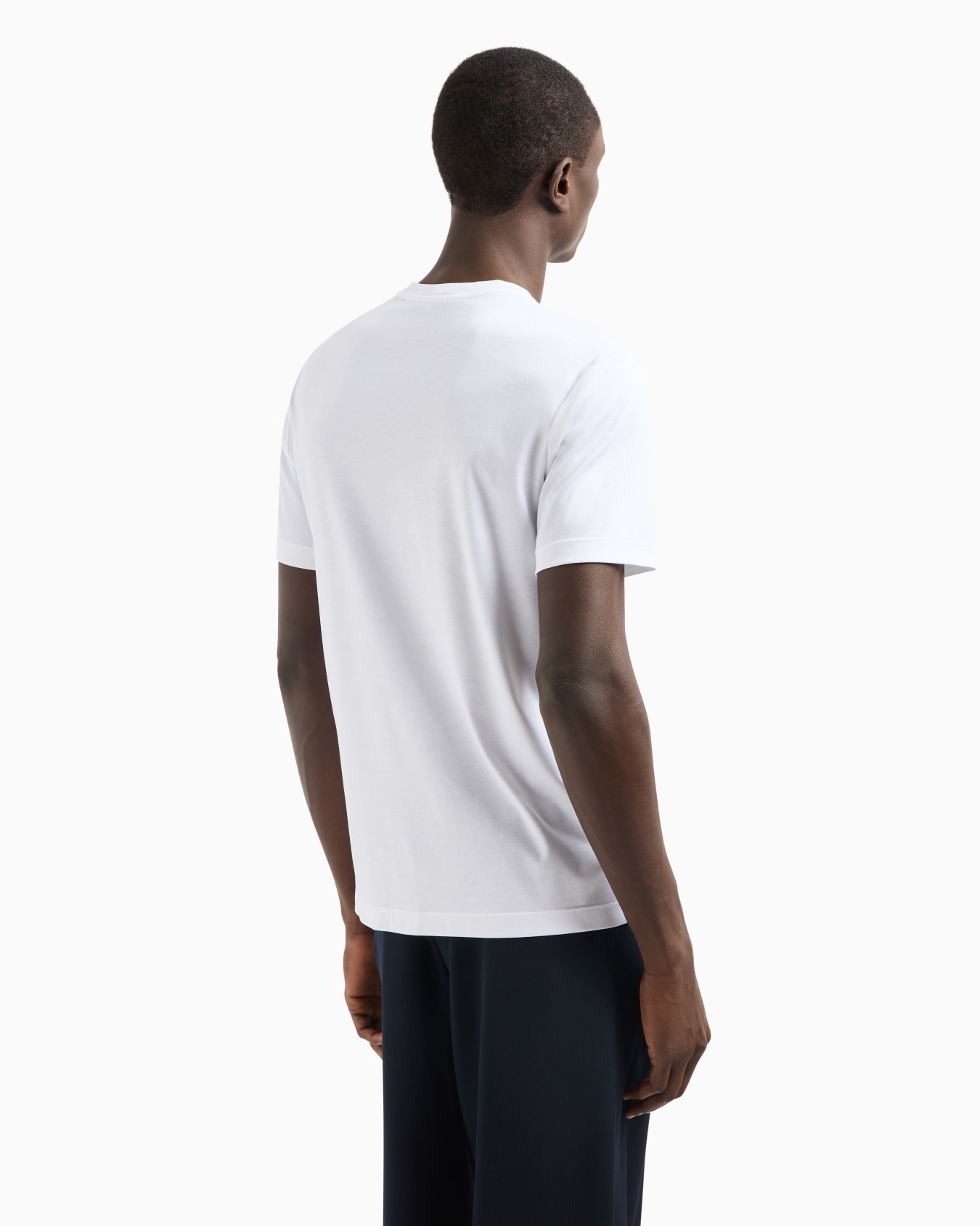 Cotton-interlock T-shirt with embroidered logo Slide 2