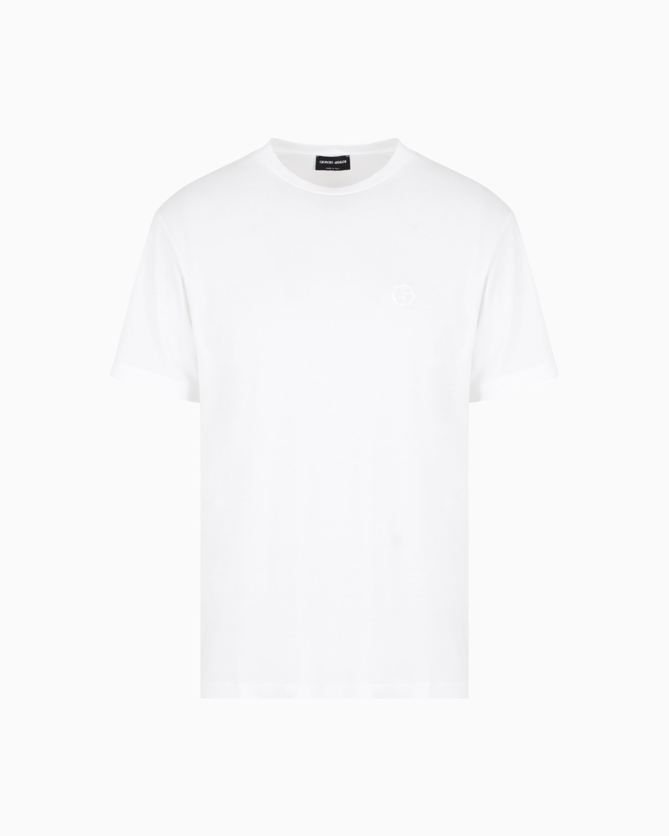 Cotton-interlock T-shirt with embroidered logo Slide 0