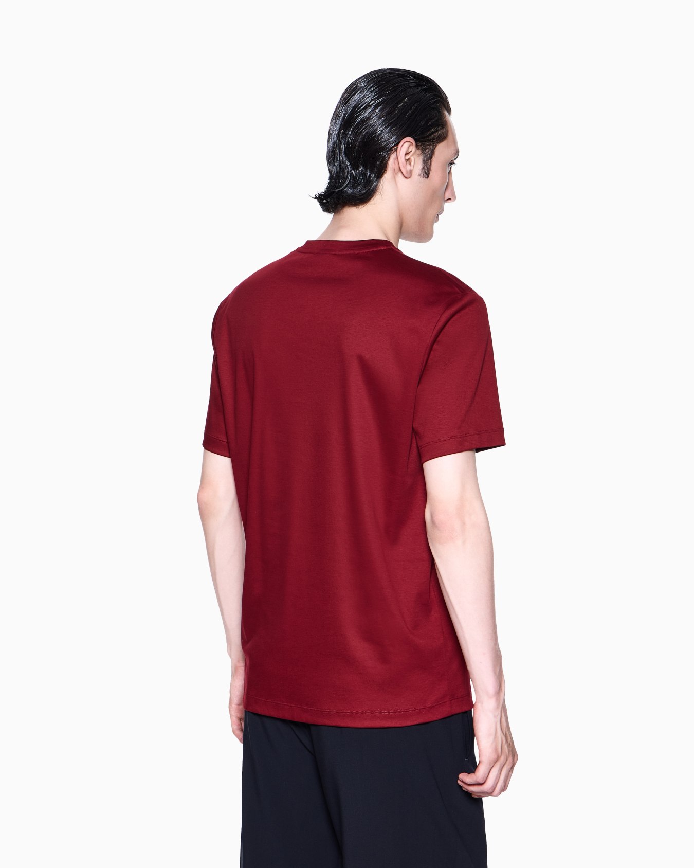 Cotton-interlock T-shirt with embroidered logo Slide 2