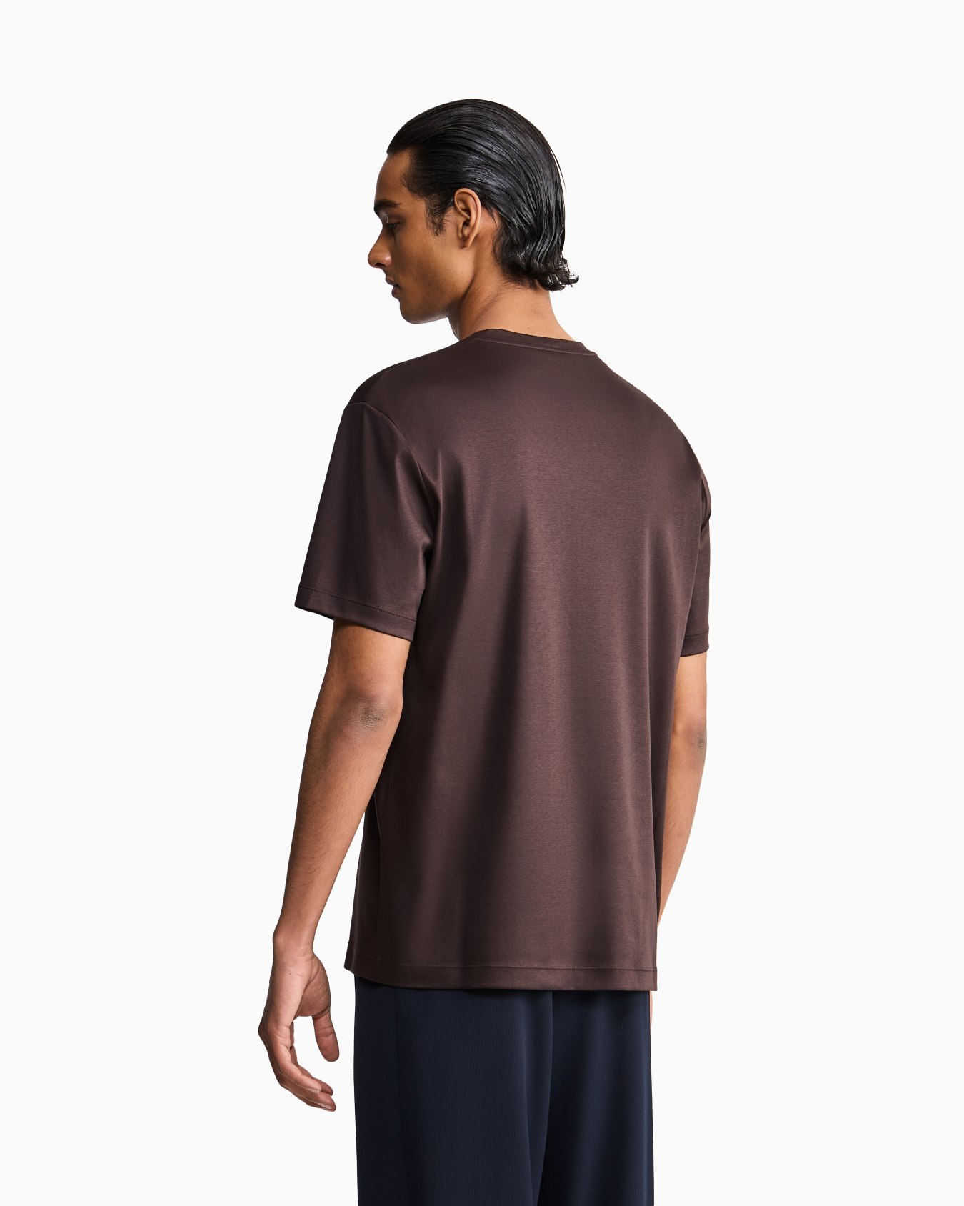 Cotton-interlock T-shirt with embroidered logo Slide 5
