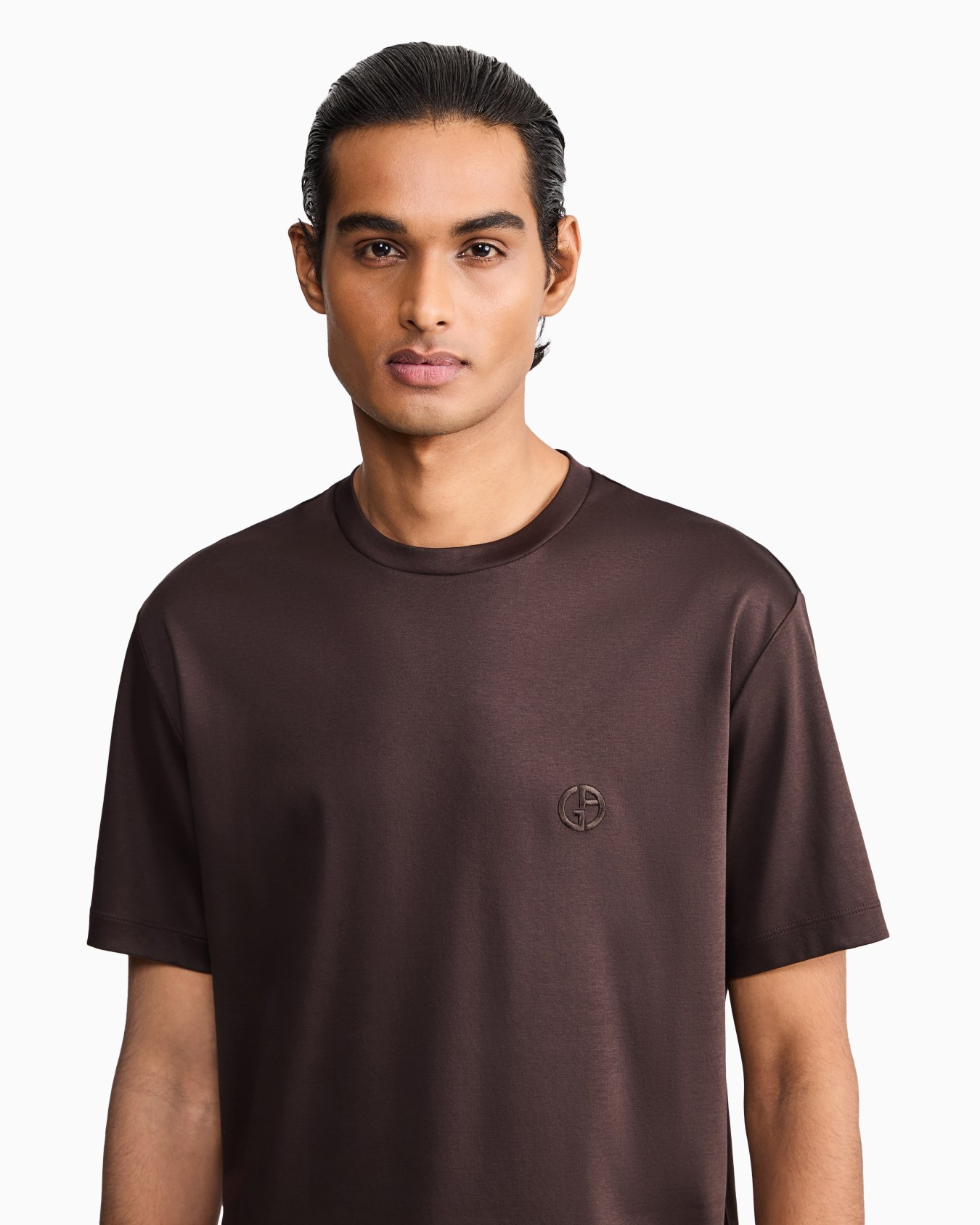 Cotton-interlock T-shirt with embroidered logo Slide 6