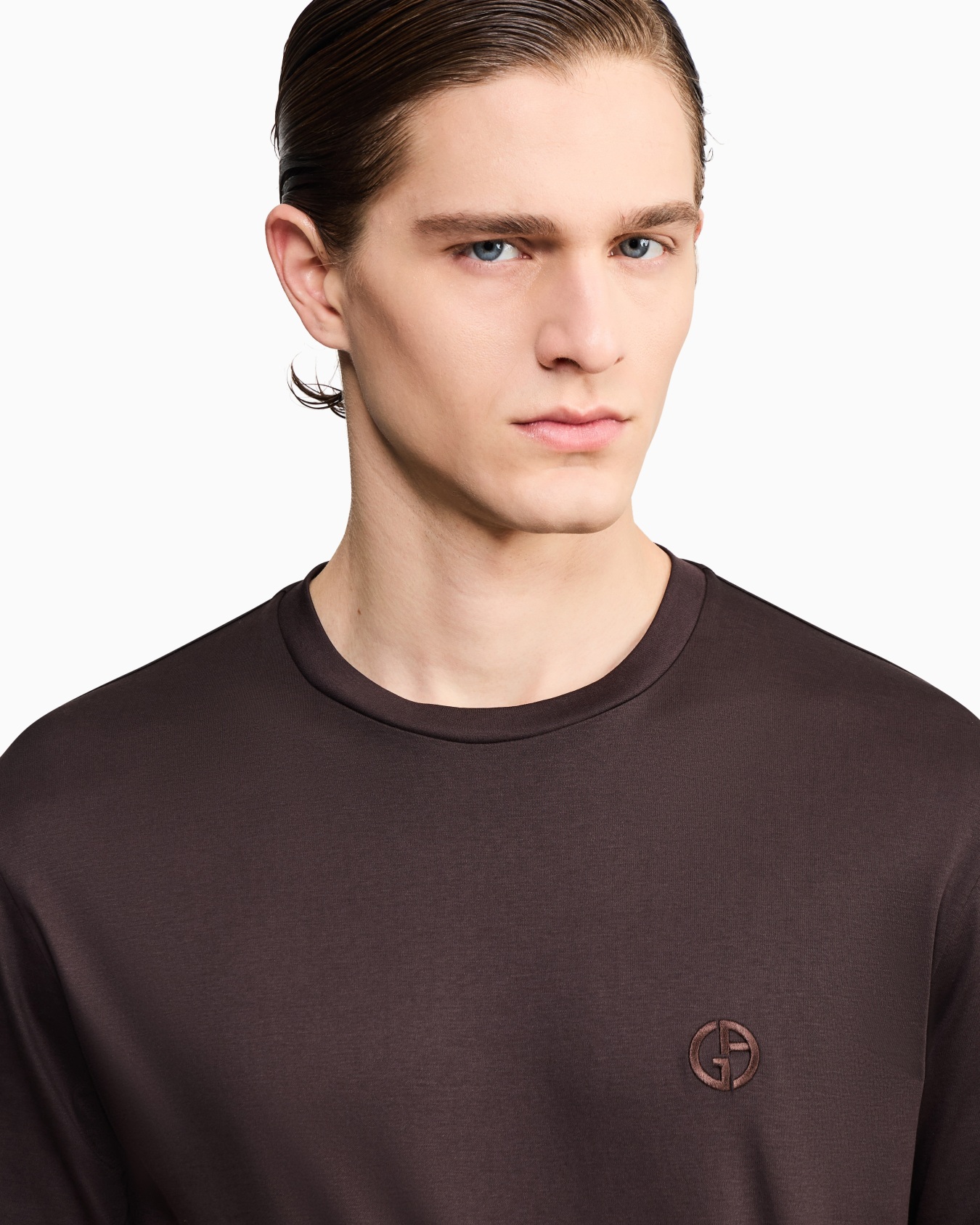 Cotton-interlock T-shirt with embroidered logo Slide 5