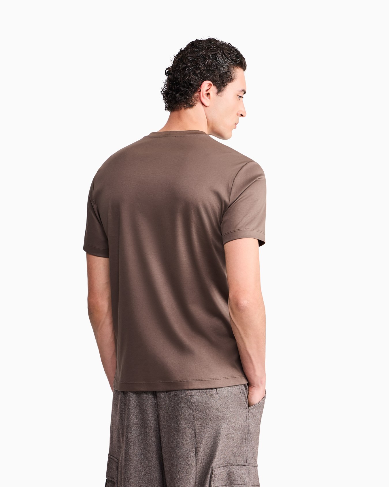 T-shirt with logo and crew neck in cotton interlock  Slide 5