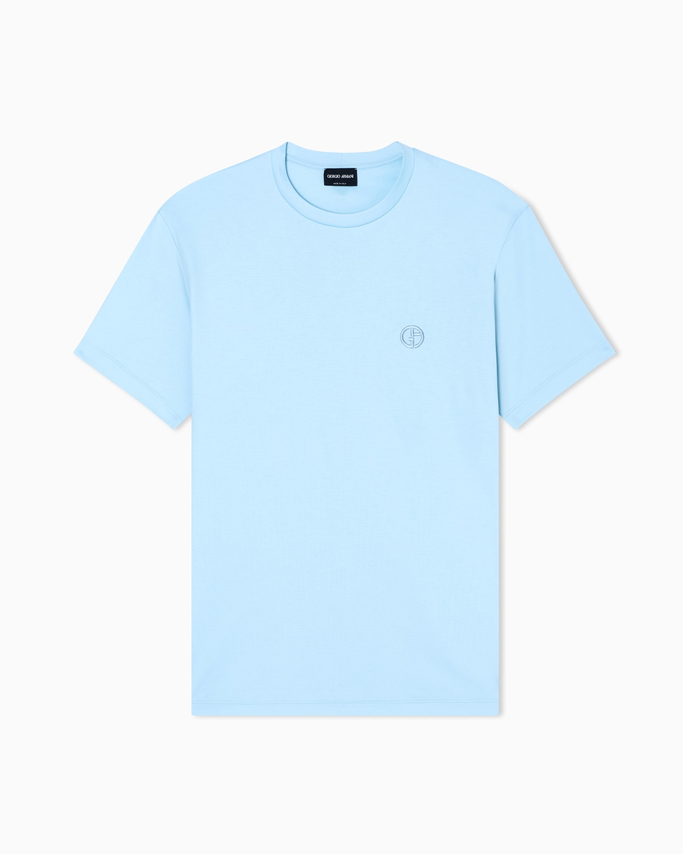 Cotton-interlock T-shirt with embroidered logo Slide 0