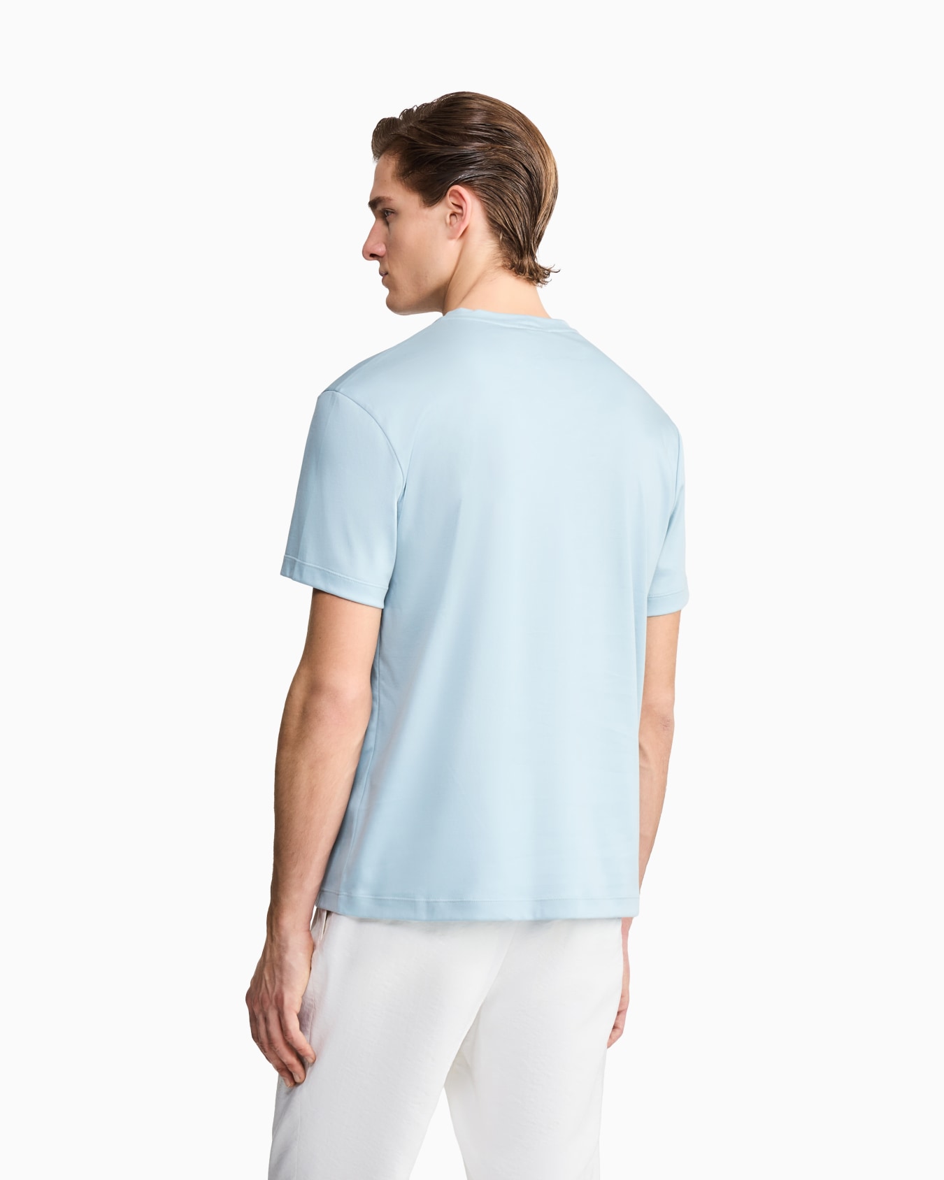 T-shirt en interlock de coton avec logo brodé Diapositive 5