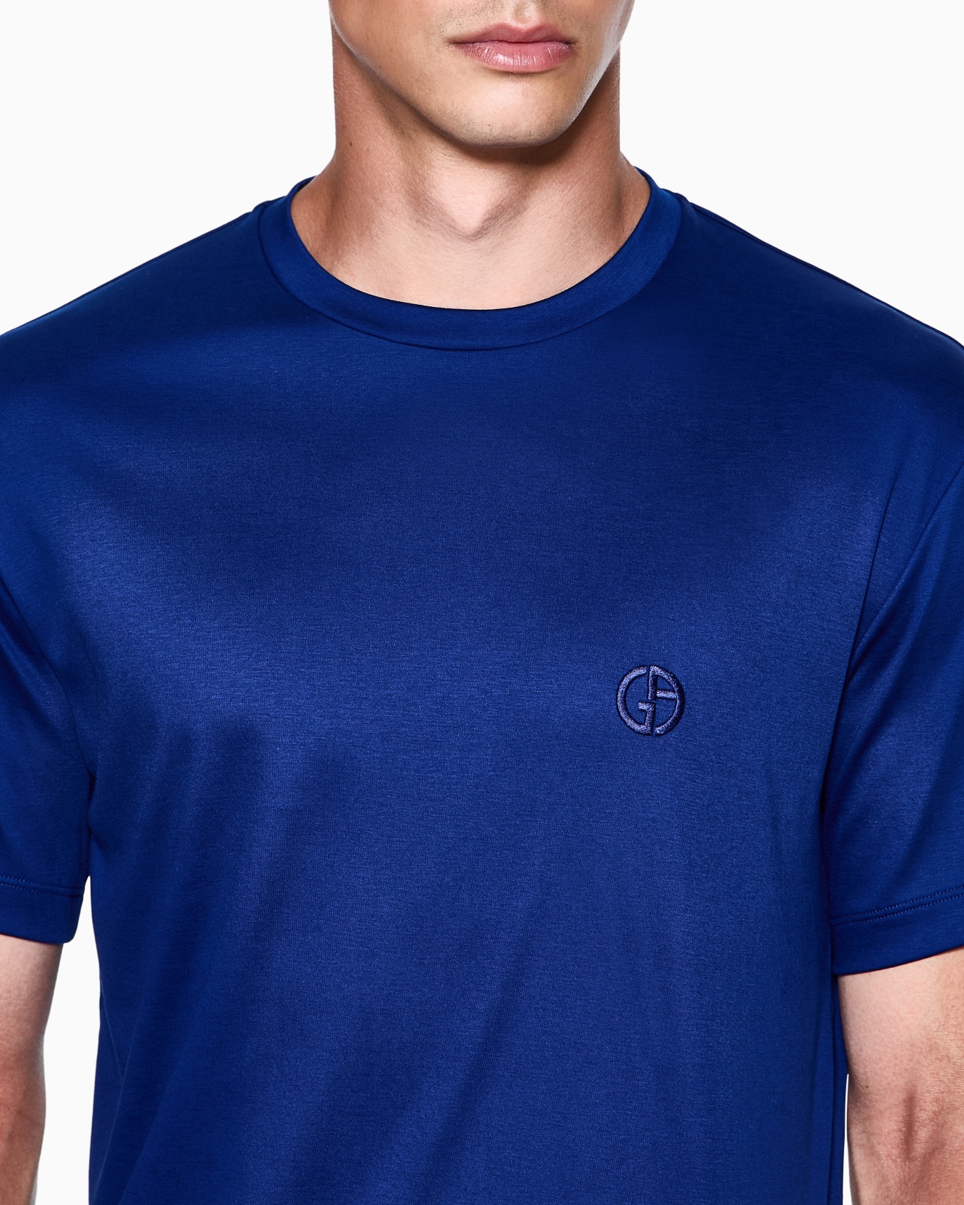 Cotton-interlock T-shirt with embroidered logo Slide 4