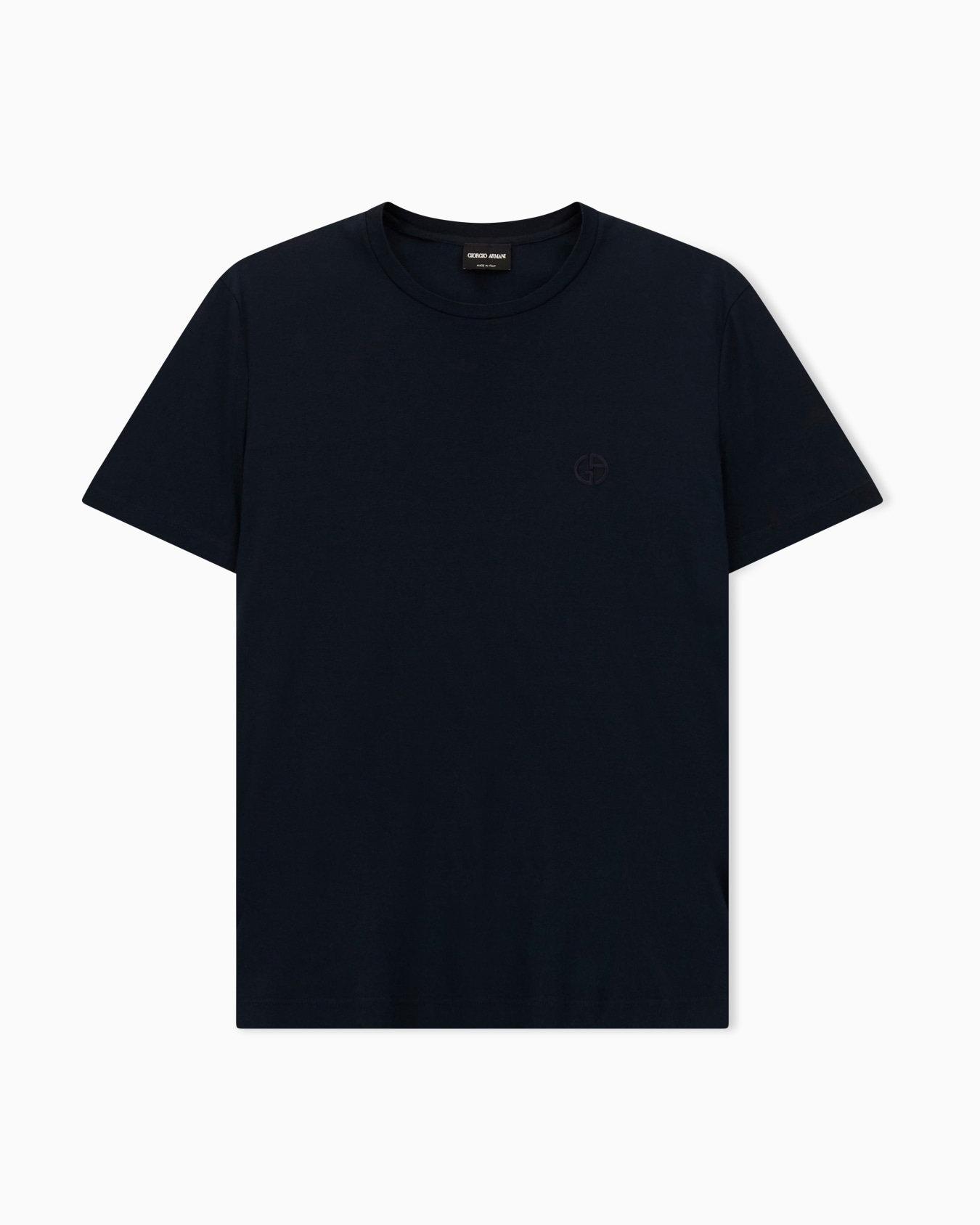 Cotton-interlock T-shirt with embroidered logo Slide 0
