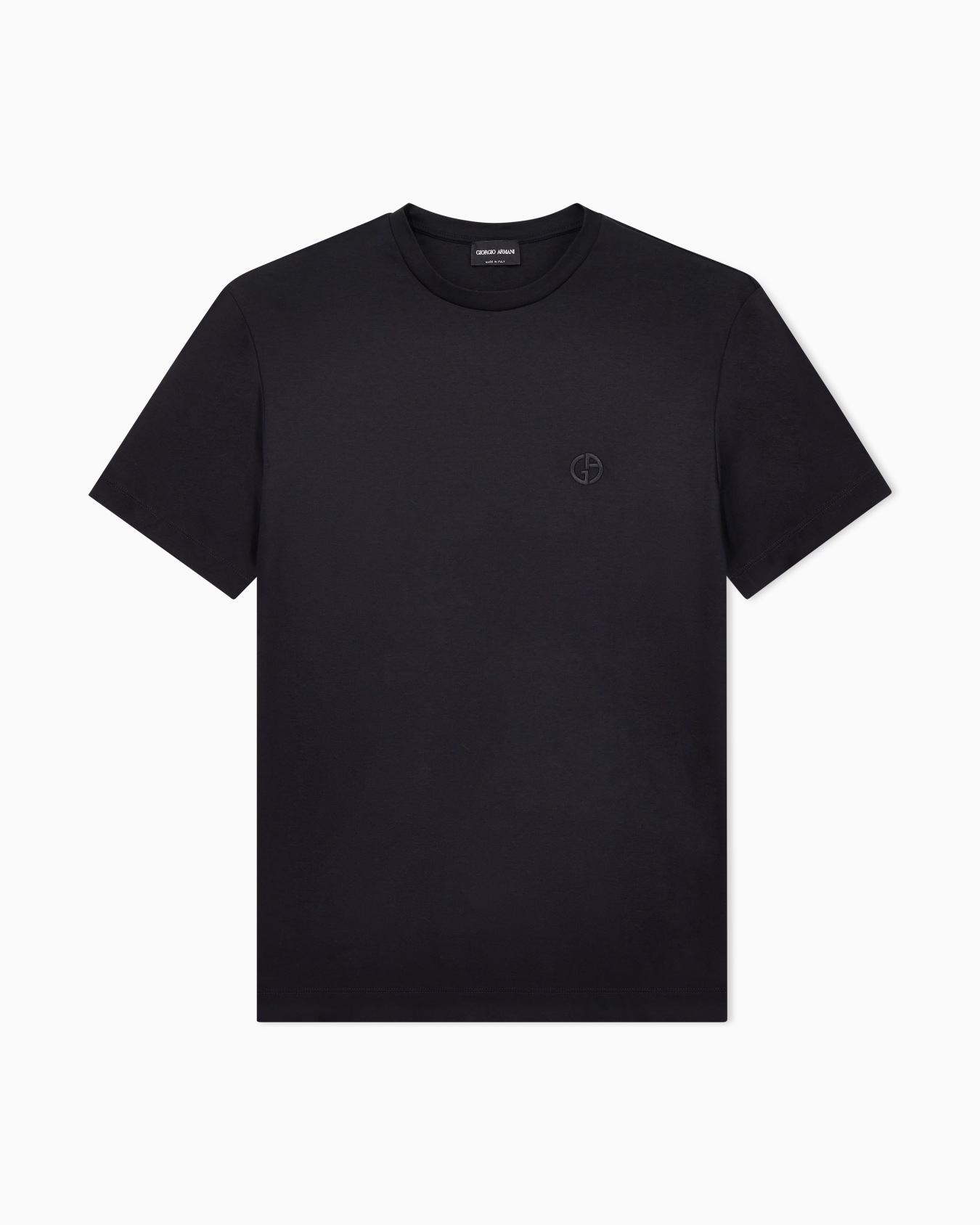 Cotton-interlock T-shirt with embroidered logo Slide 0