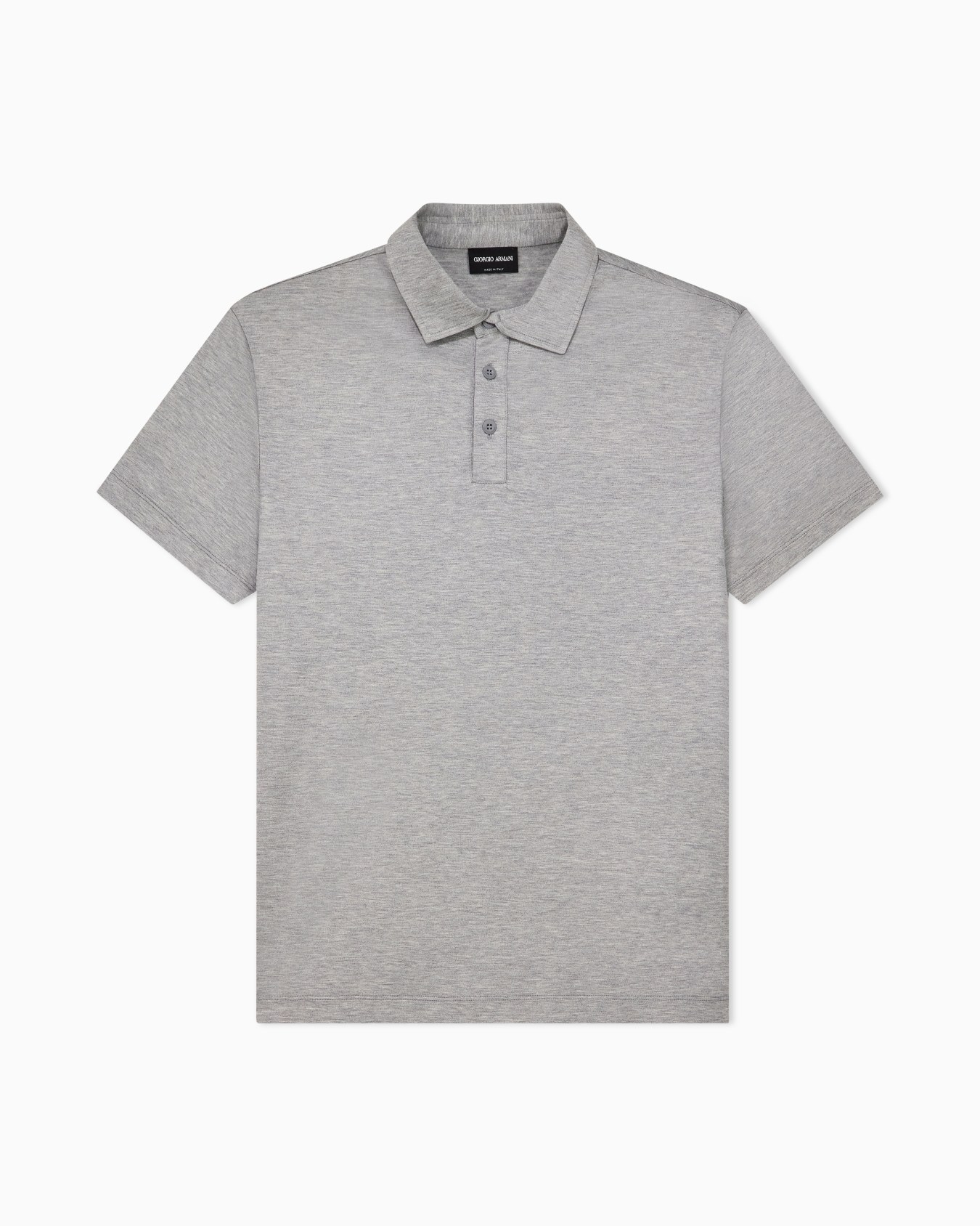 Silk and cotton-mélange jersey polo shirt Slide 0