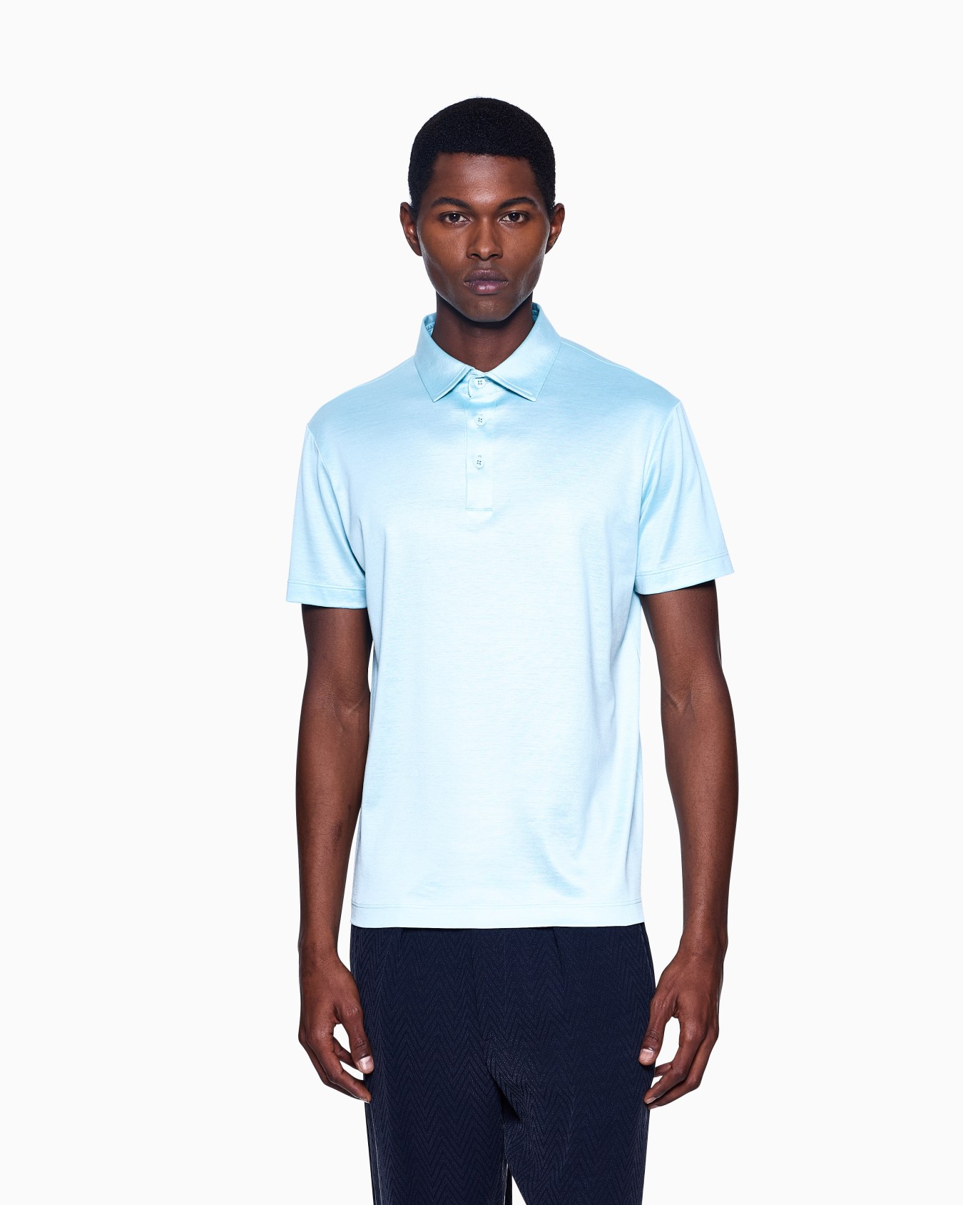 Silk and cotton-mélange jersey polo shirt Slide 3