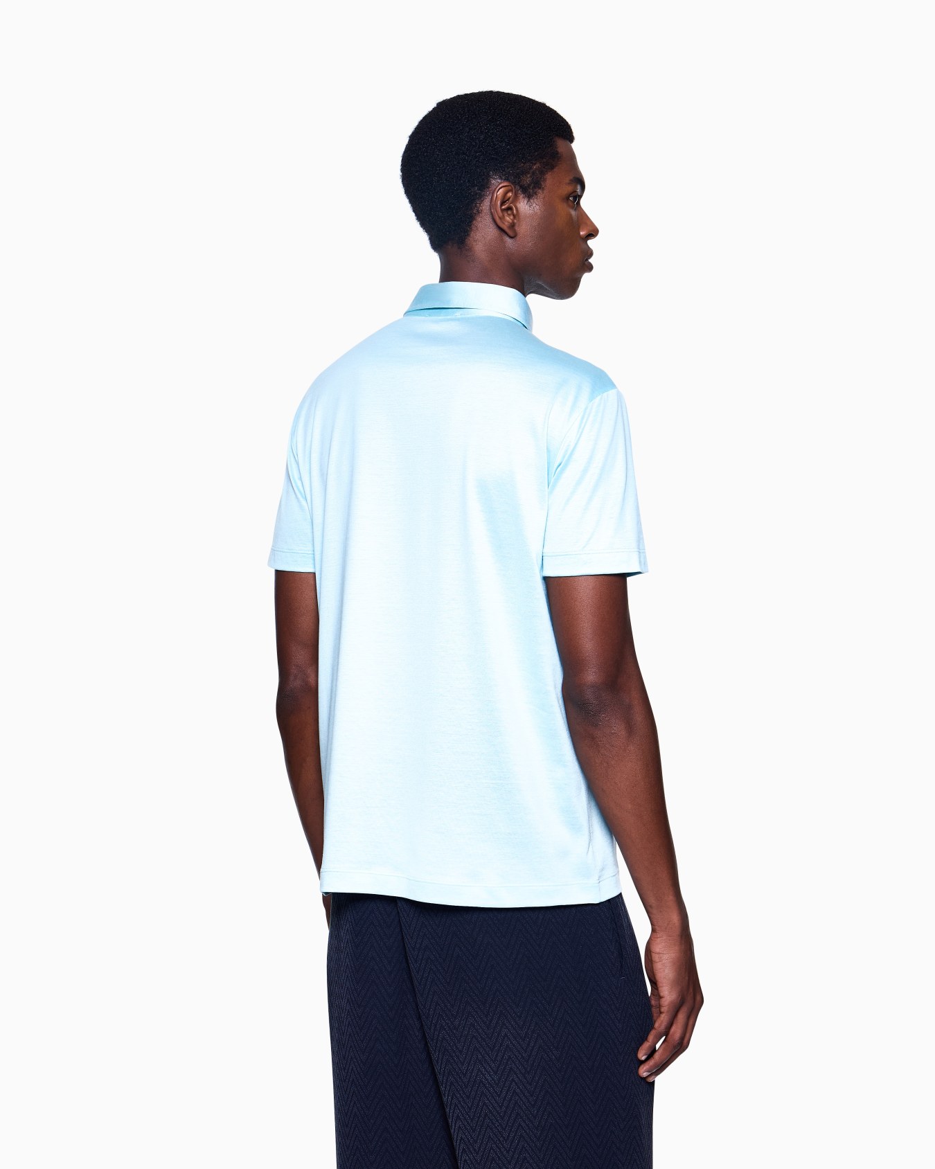 Silk and cotton-mélange jersey polo shirt Slide 2