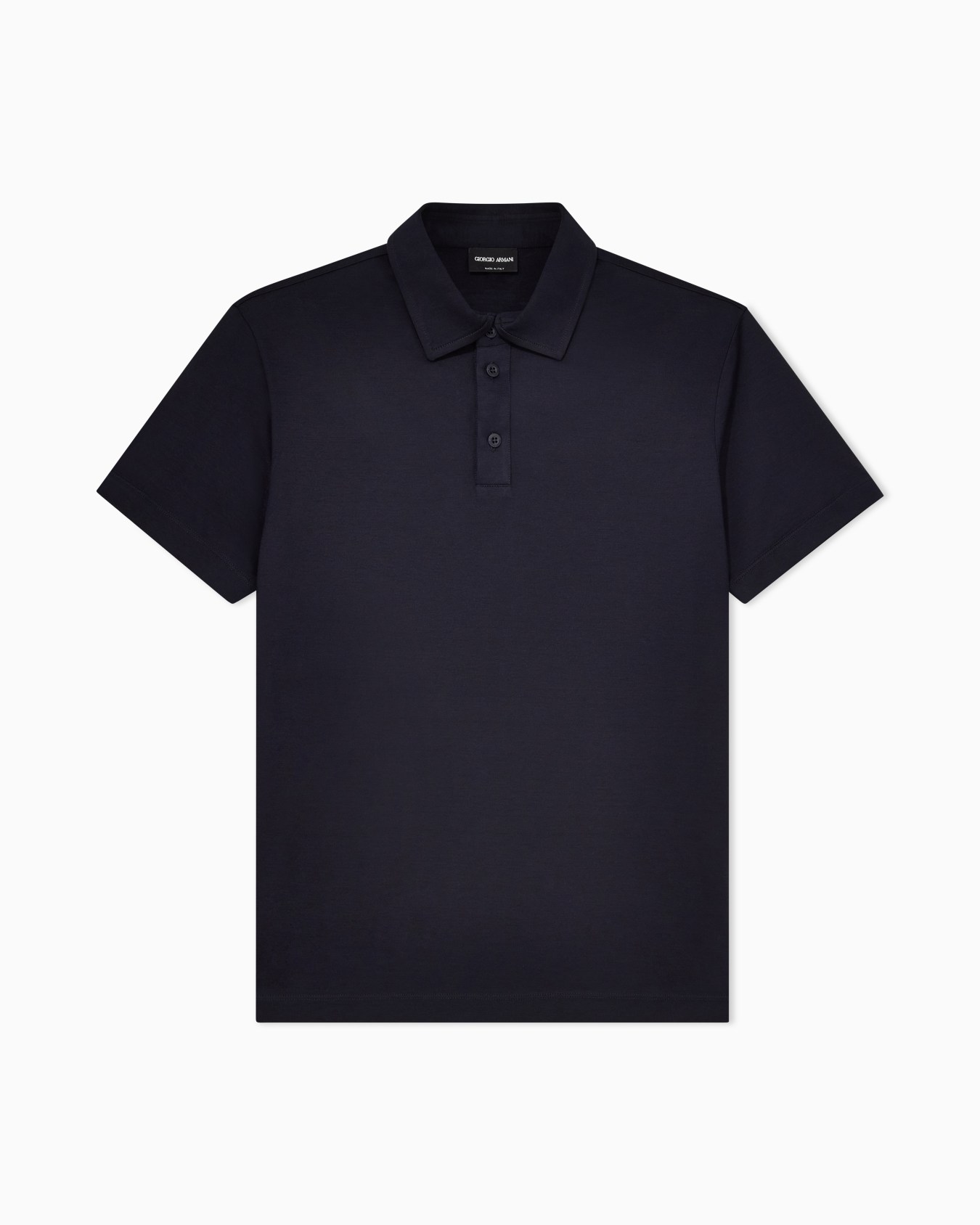 Silk and cotton-mélange jersey polo shirt Slide 0