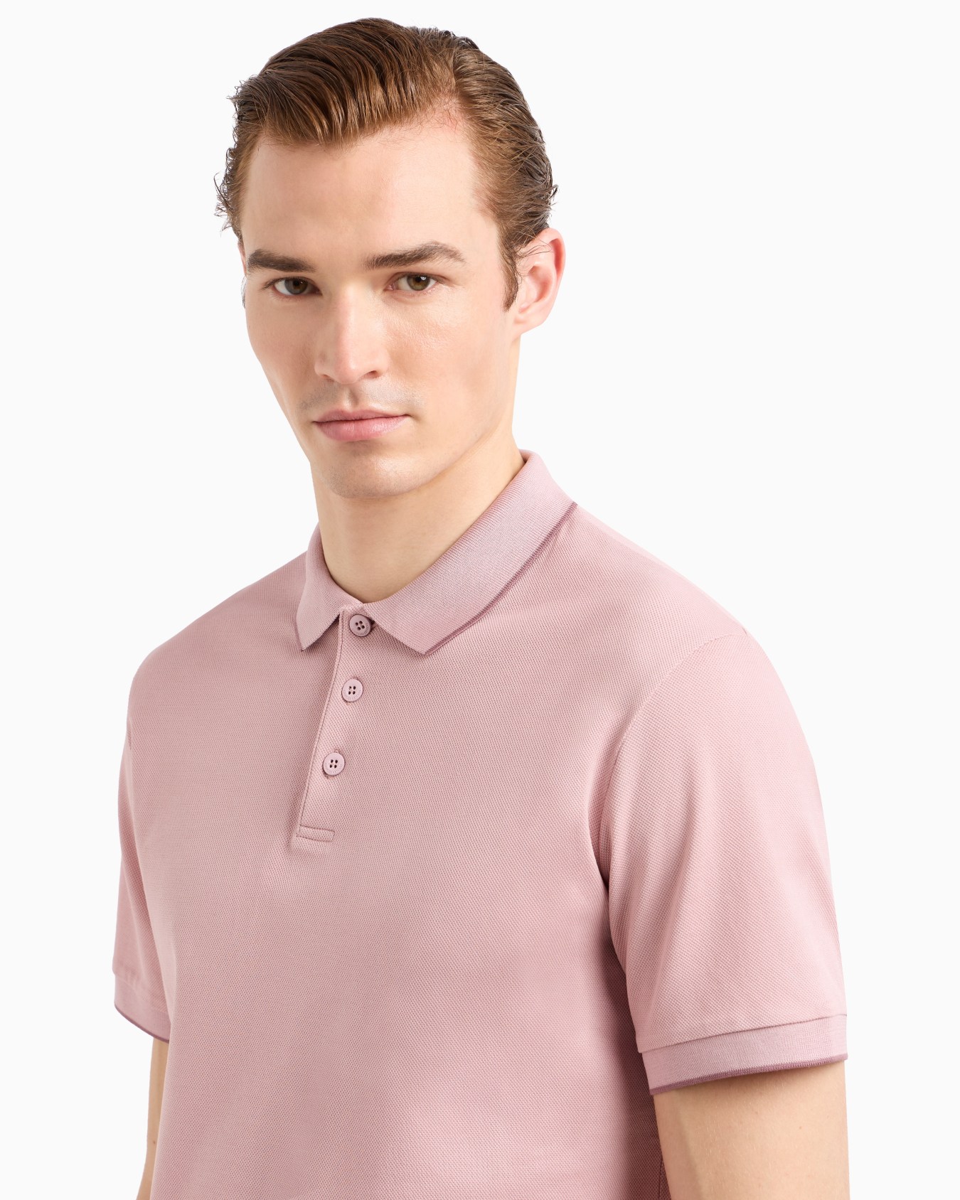 Piqué polo shirt in lisle cotton yarn Slide 4