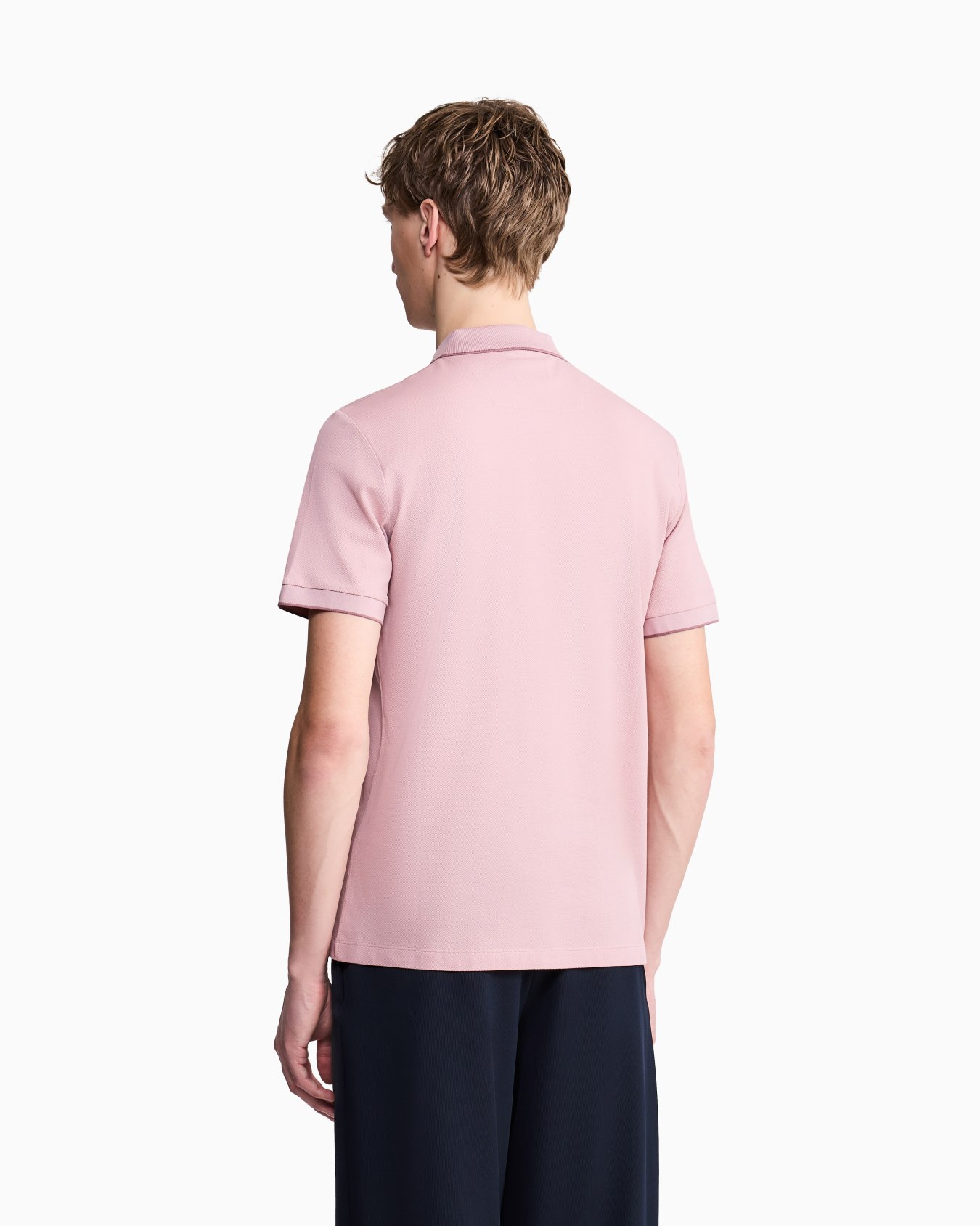 Piqué polo shirt in lisle cotton yarn Slide 5