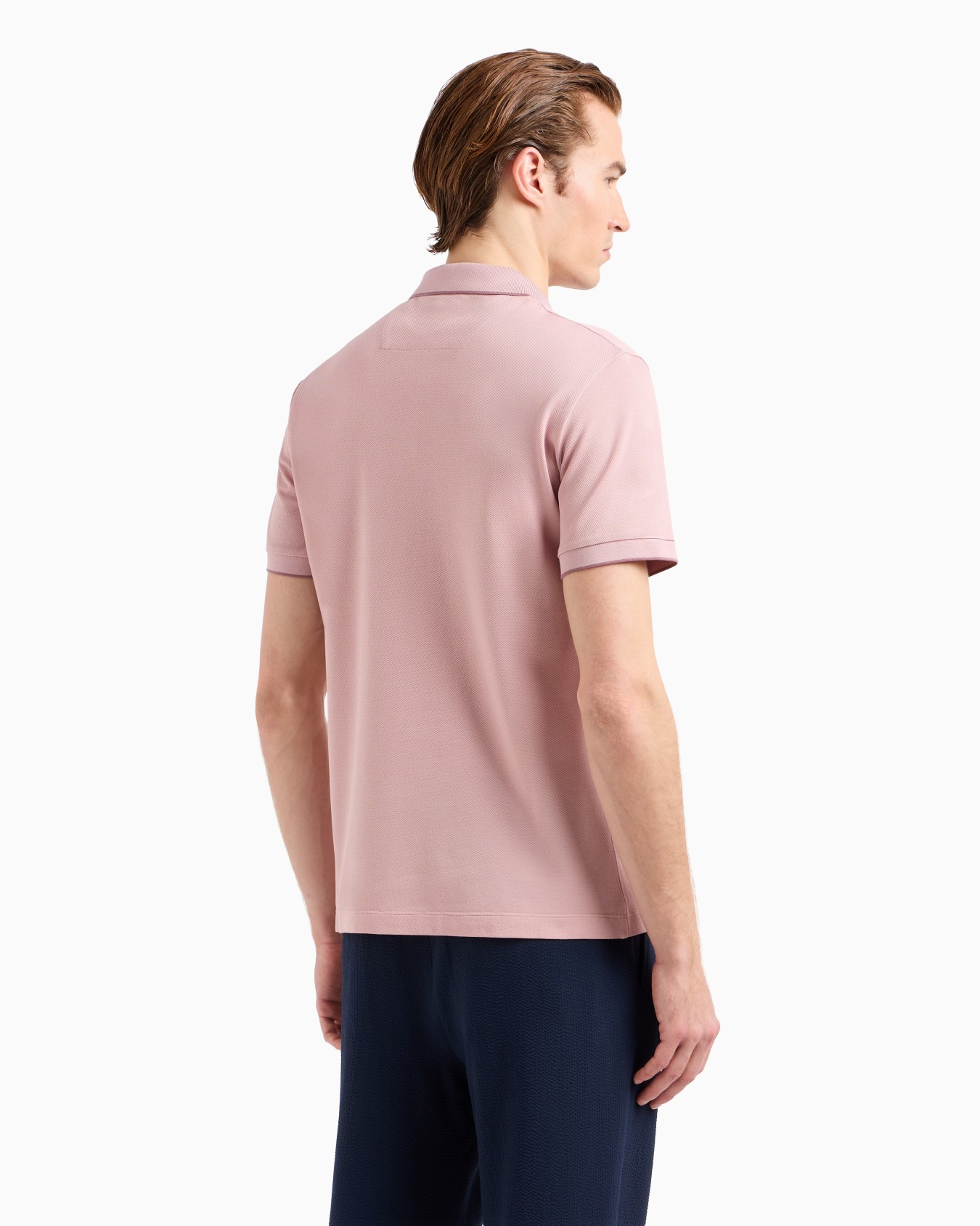 Piqué polo shirt in lisle cotton yarn Slide 2