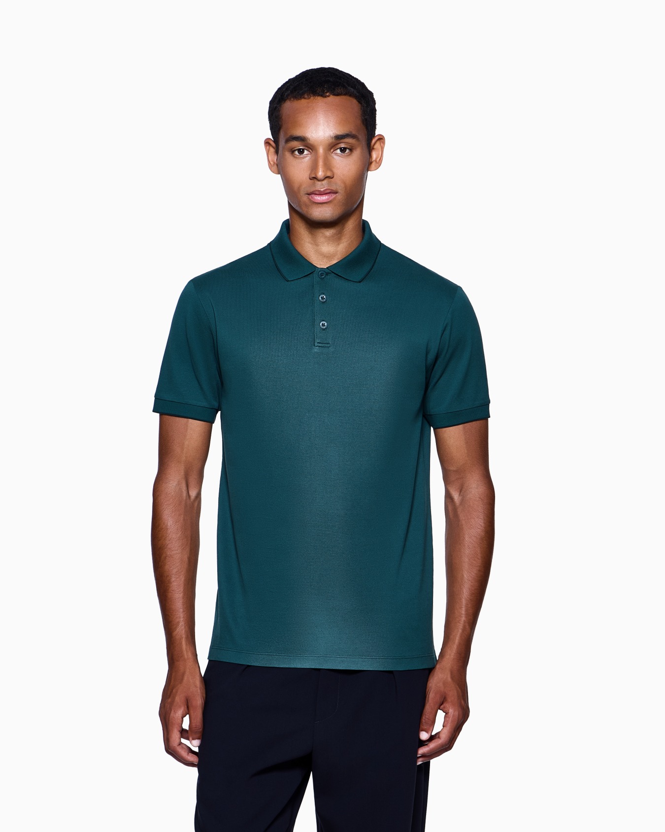 Polo en piqué de coton en fil d’Écosse Diapositive 3