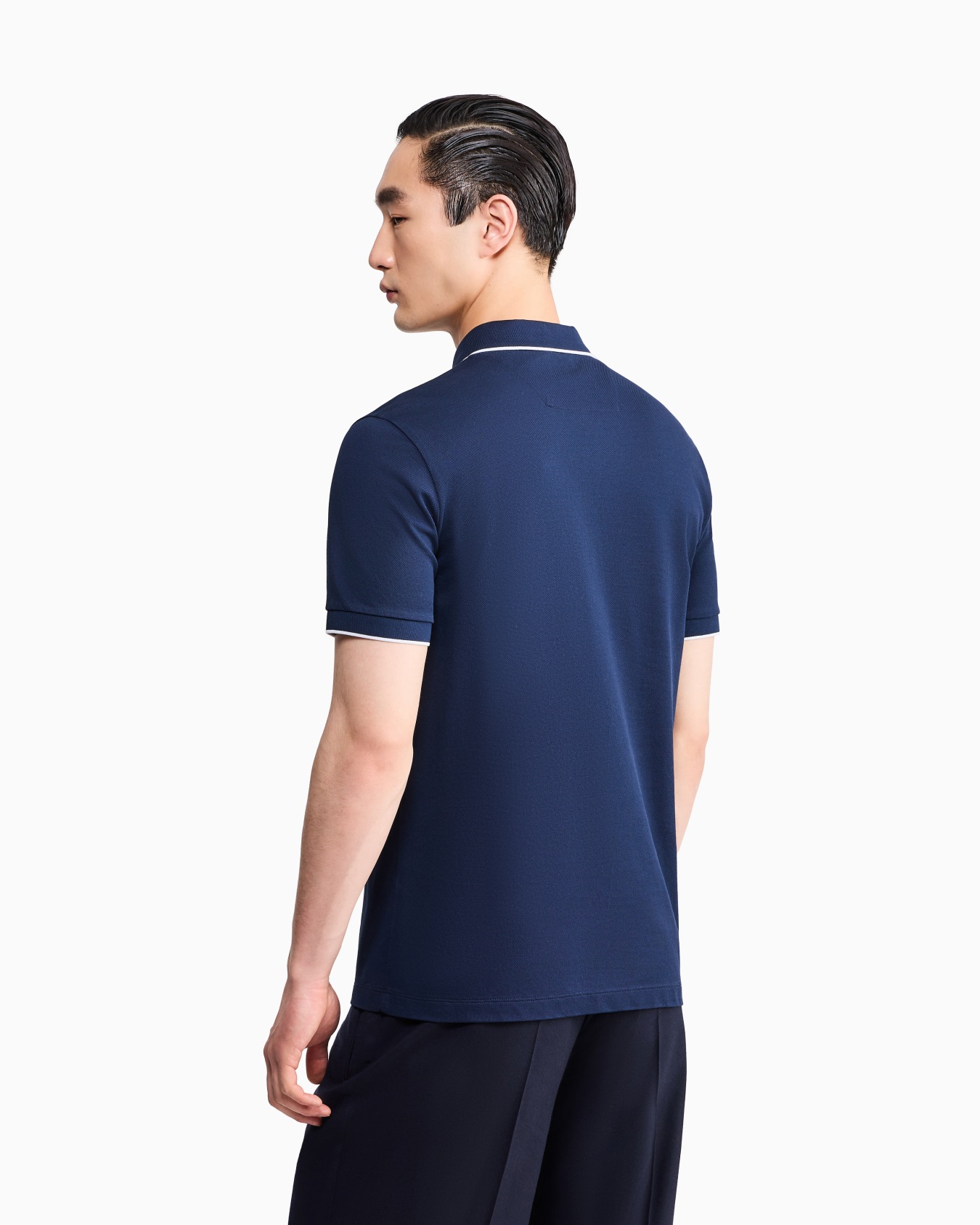 Polo en piqué de coton en fil d’Écosse Diapositive 5