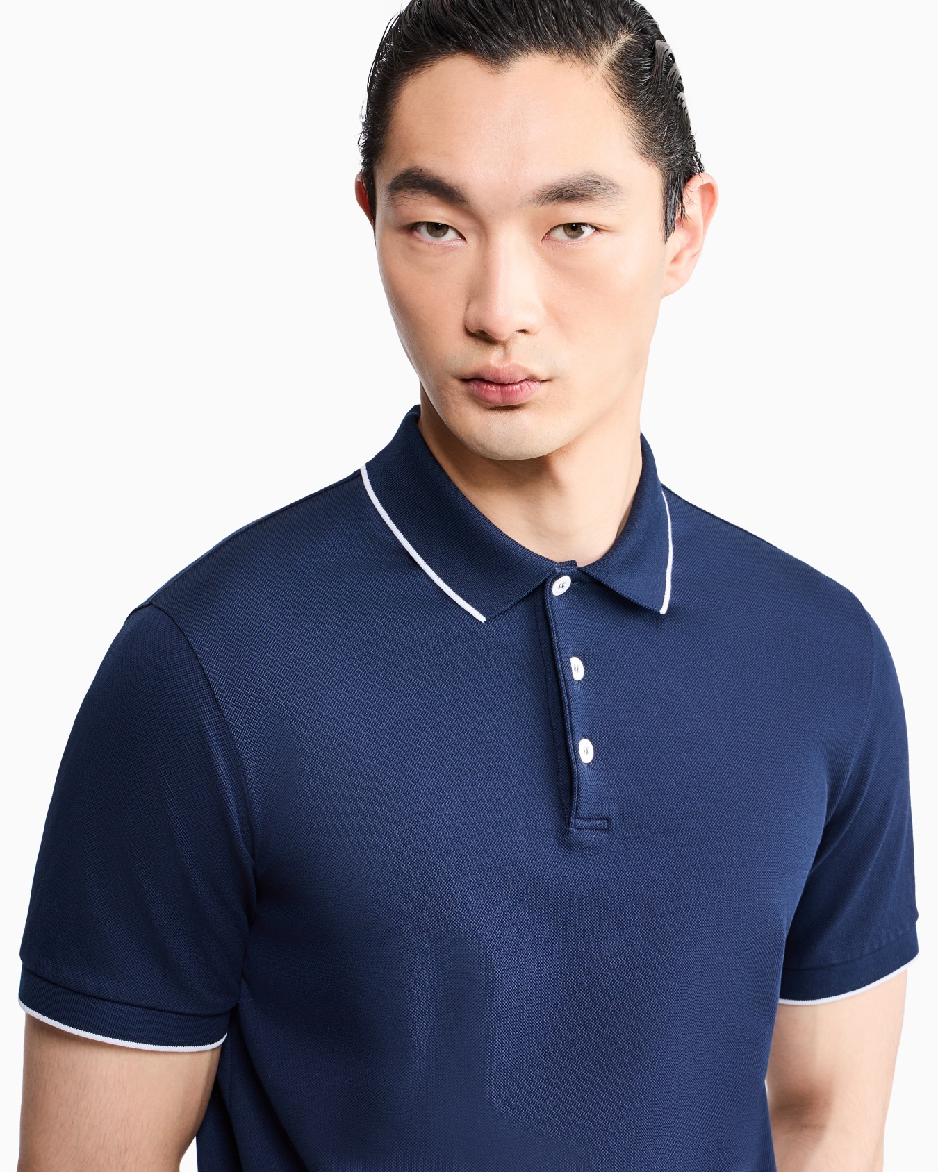 Polo en piqué de coton en fil d’Écosse Diapositive 6