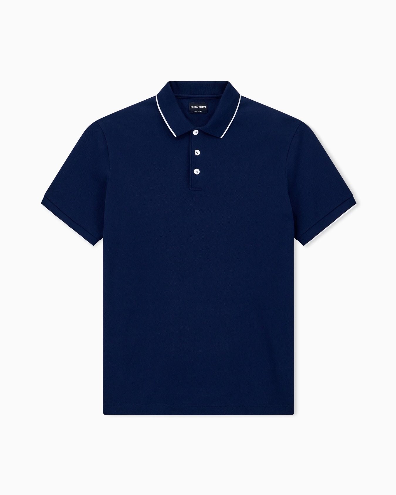 Polo en piqué de coton en fil d’Écosse Diapositive 0