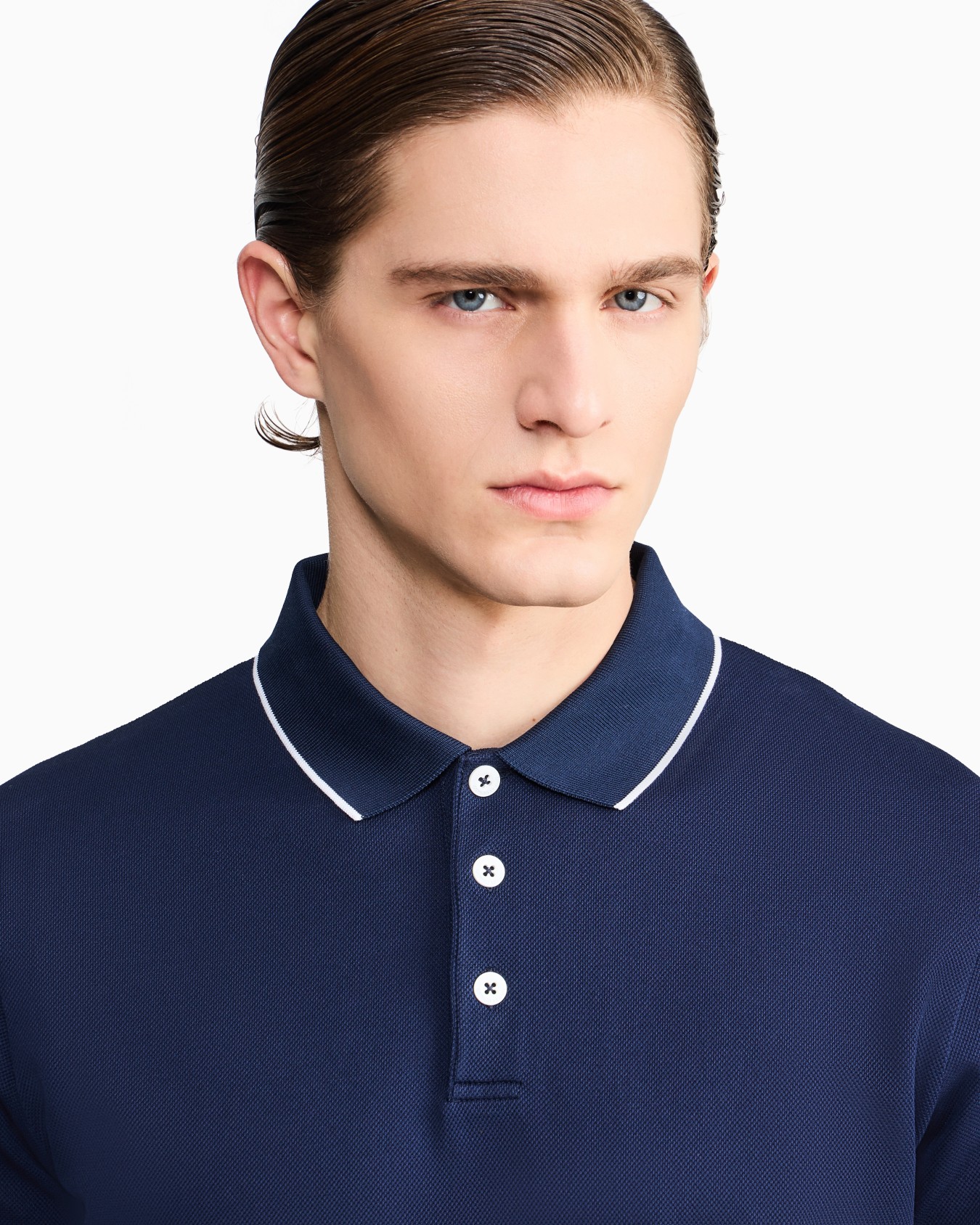 Polo in piquet di cotone filo di scozia Slide 5