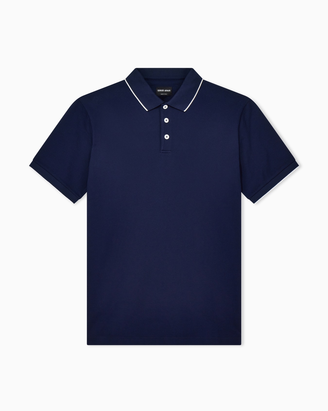 Piqué polo shirt in lisle cotton yarn Slide 0