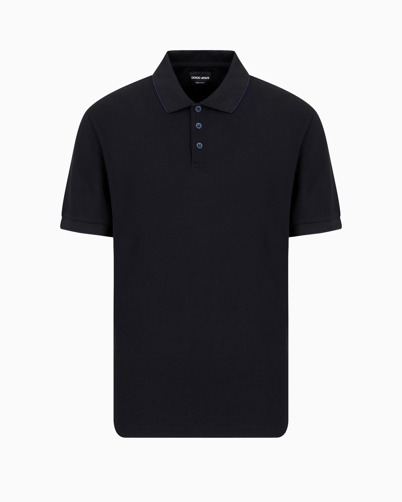 Piqué polo shirt in lisle cotton yarn Slide 0