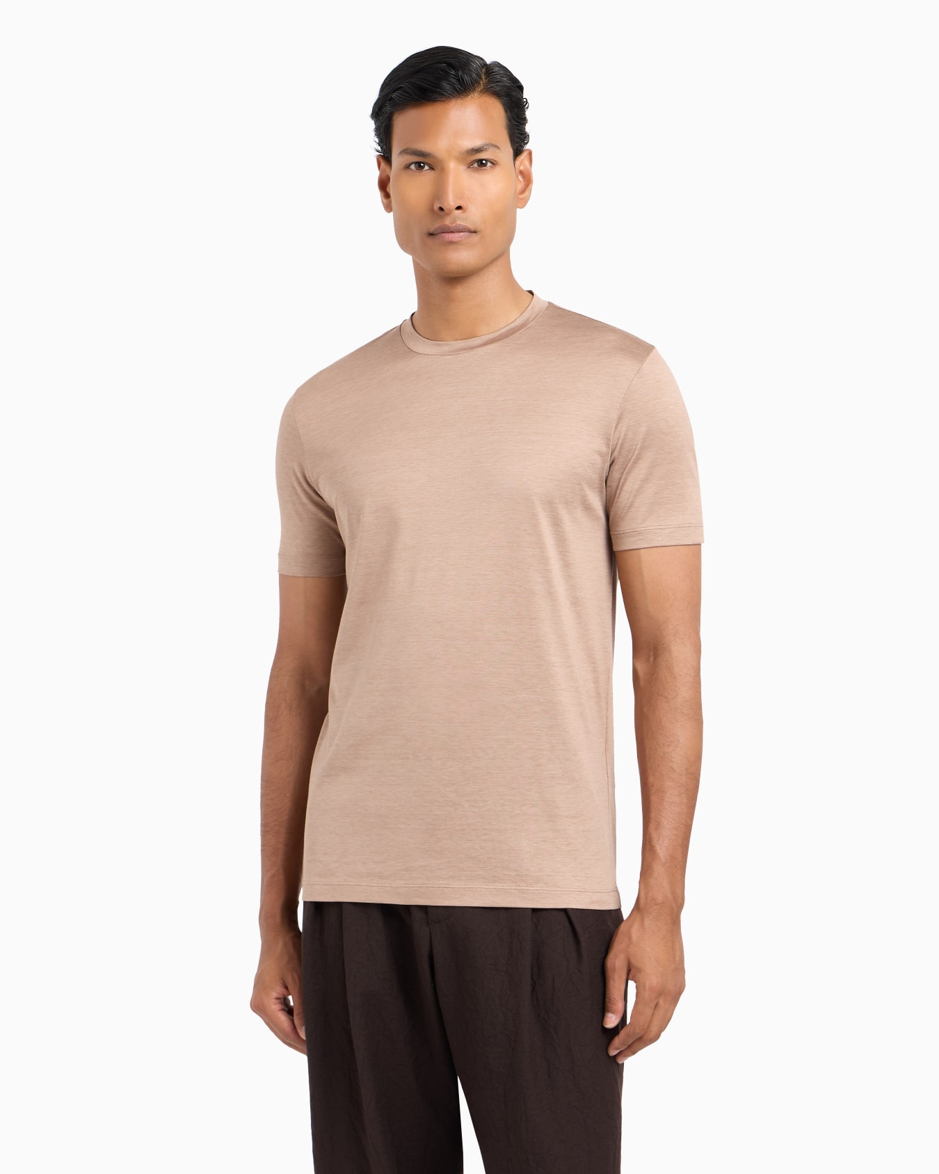 Camiseta de punto jersey de mezcla de seda y algodón Diapositiva 3