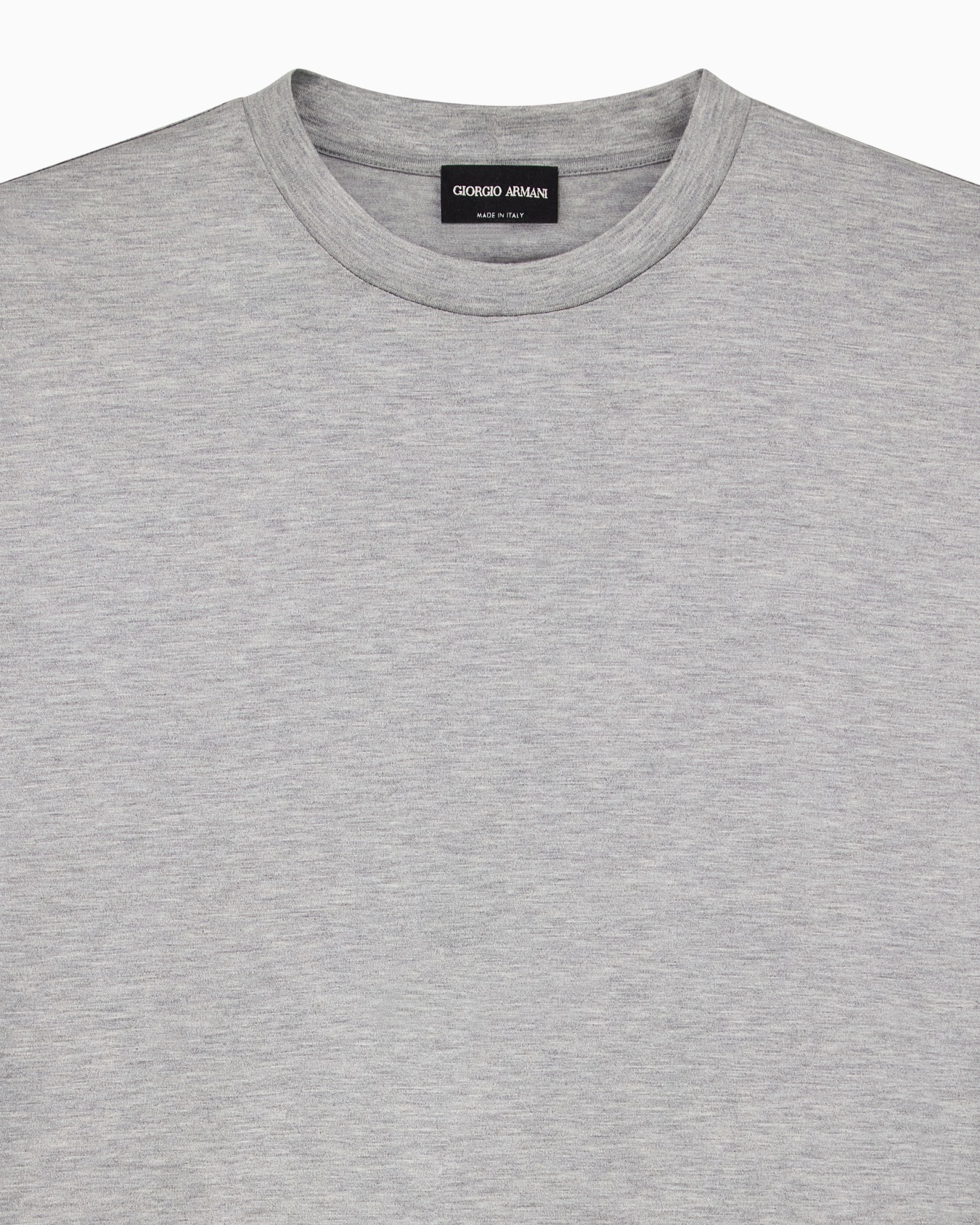 Plain-knit jersey T-shirt in a silk-and-cotton blend Slide 4