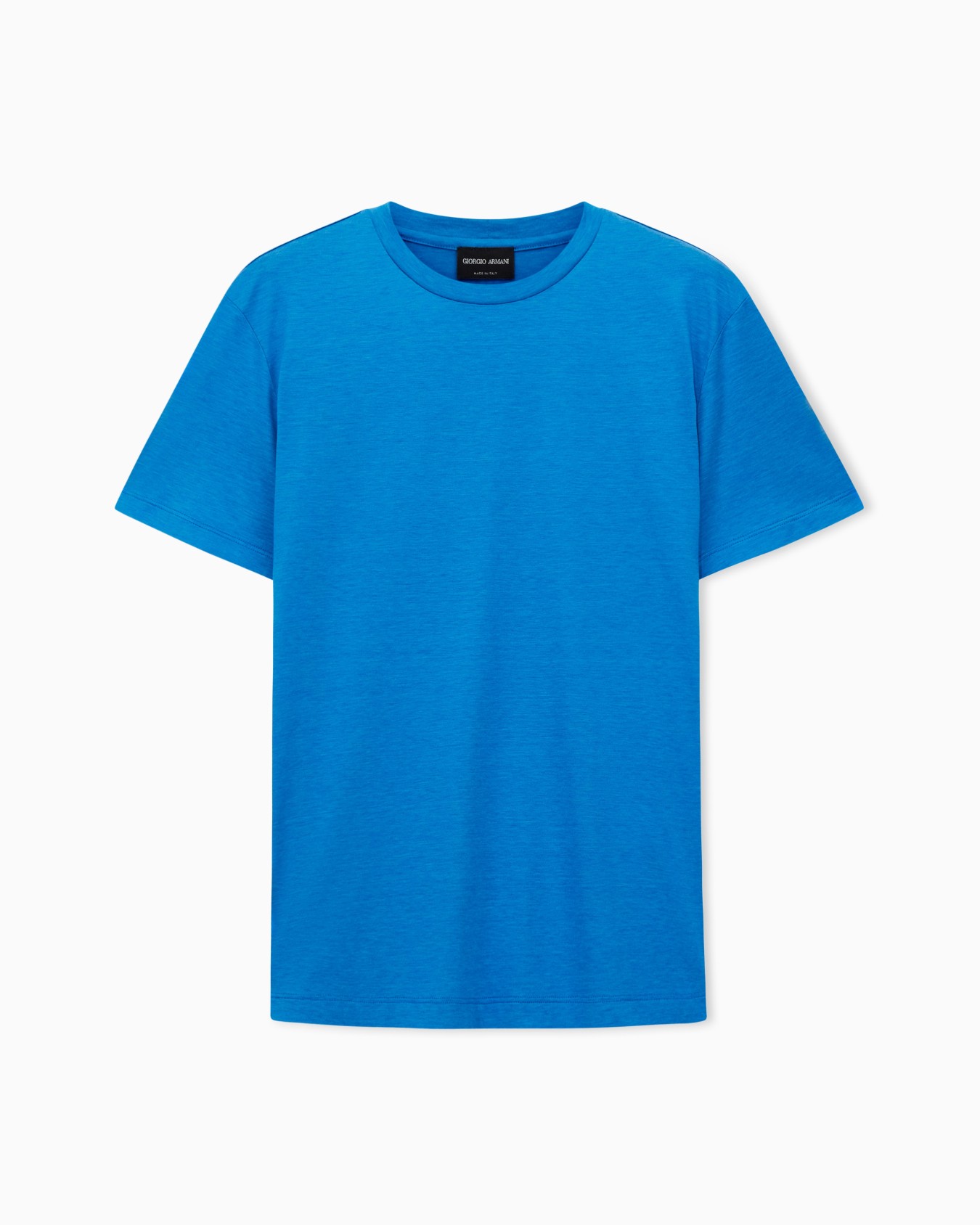 Plain-knit jersey T-shirt in a silk-and-cotton blend Slide 0