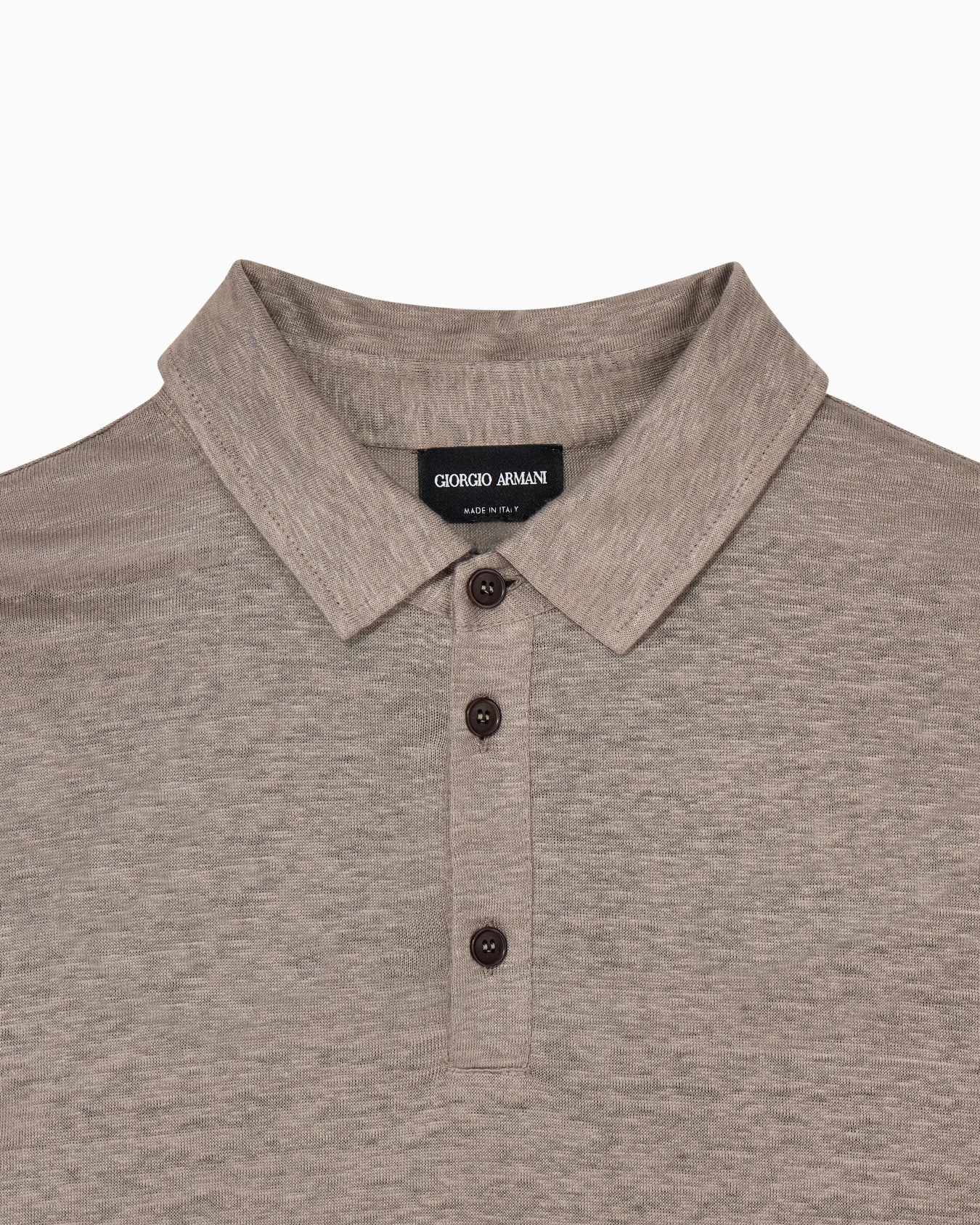 Polo de manga corta en punto de lino puro Diapositiva 4