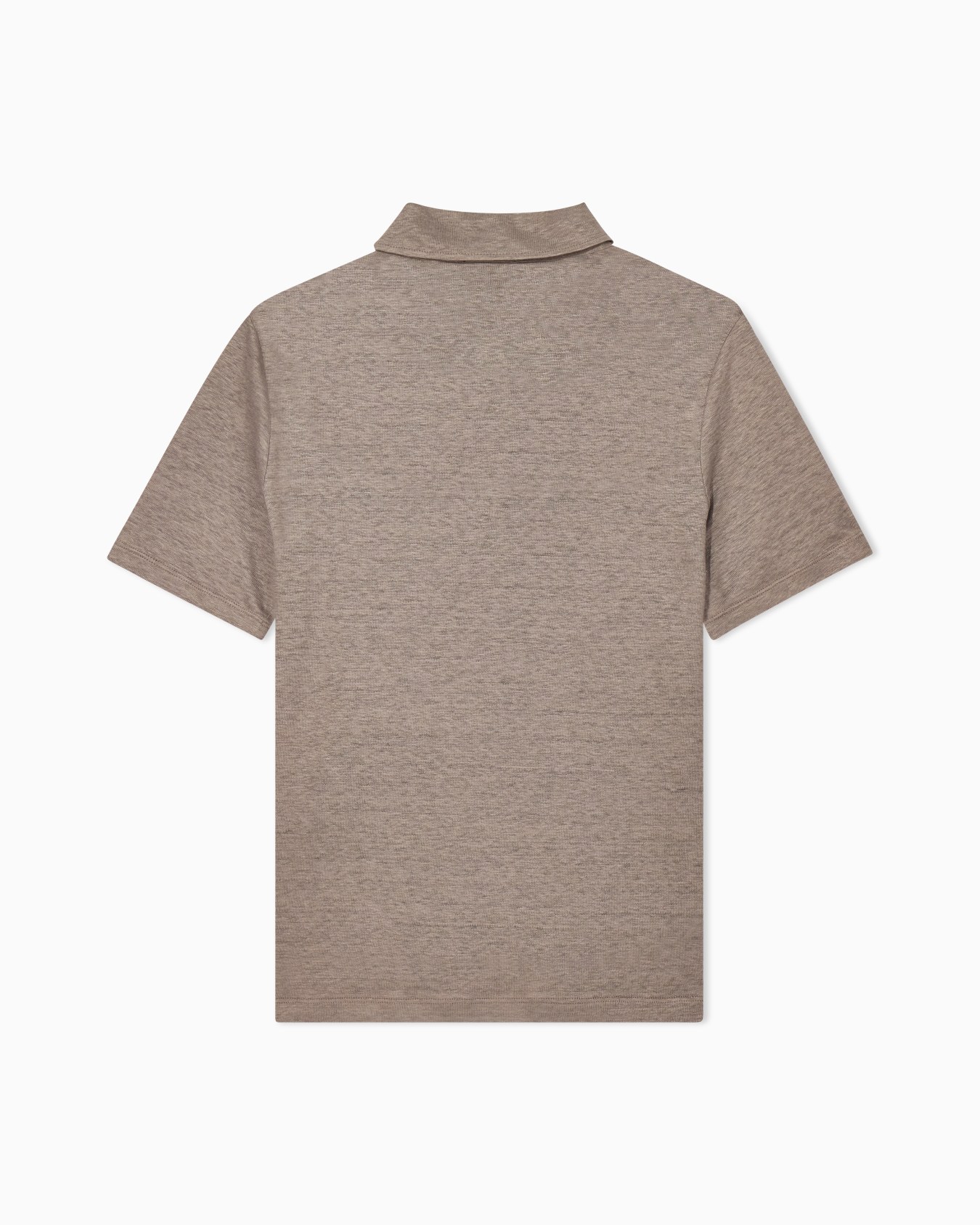 Polo de manga corta en punto de lino puro Diapositiva 2