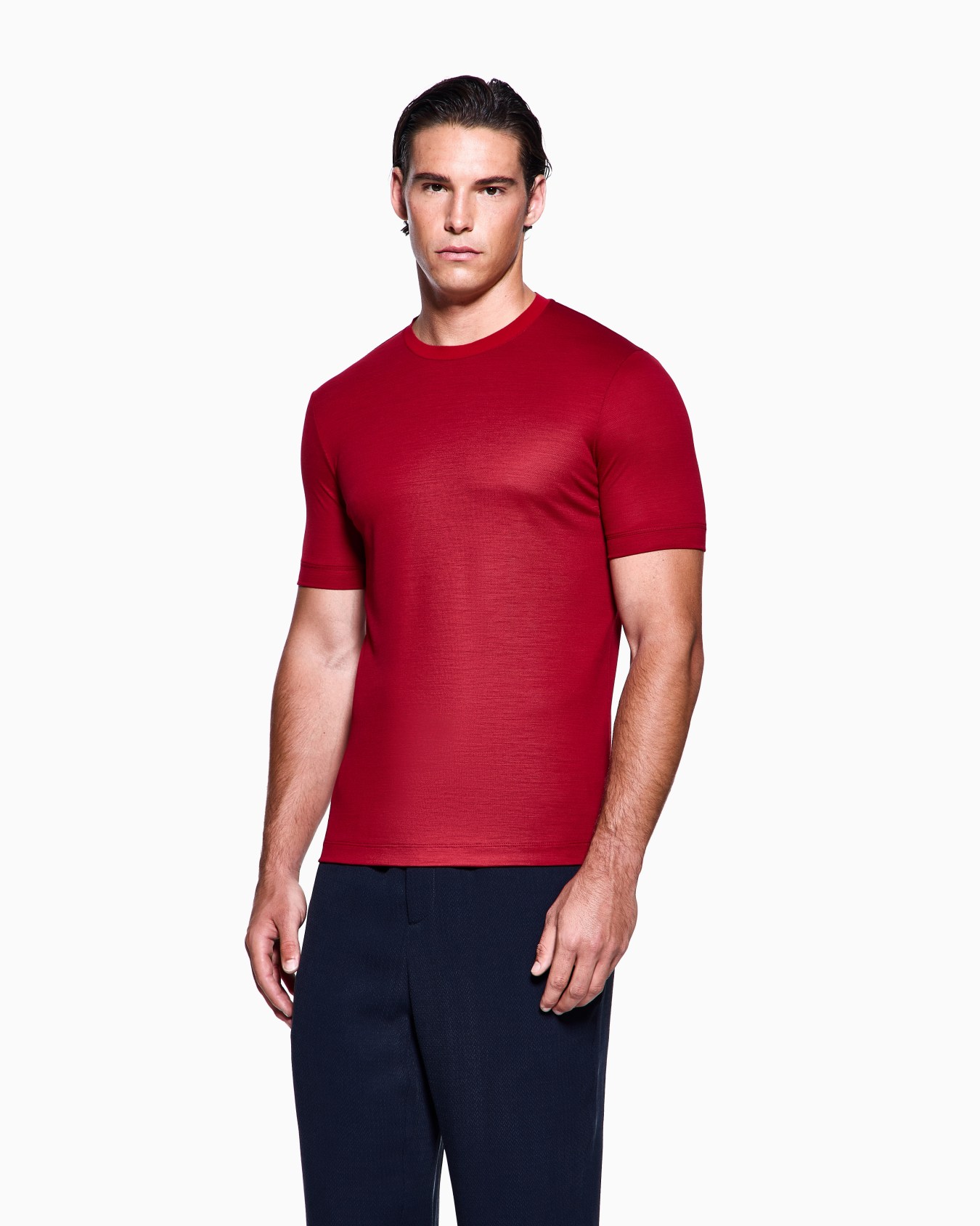 T-Shirt aus einem Seiden- und Baumwollgemisch Folie 3