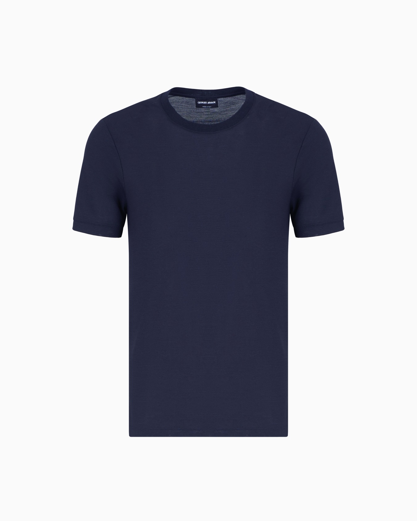 Plain-knit jersey T-shirt in a silk-and-cotton blend Slide 0