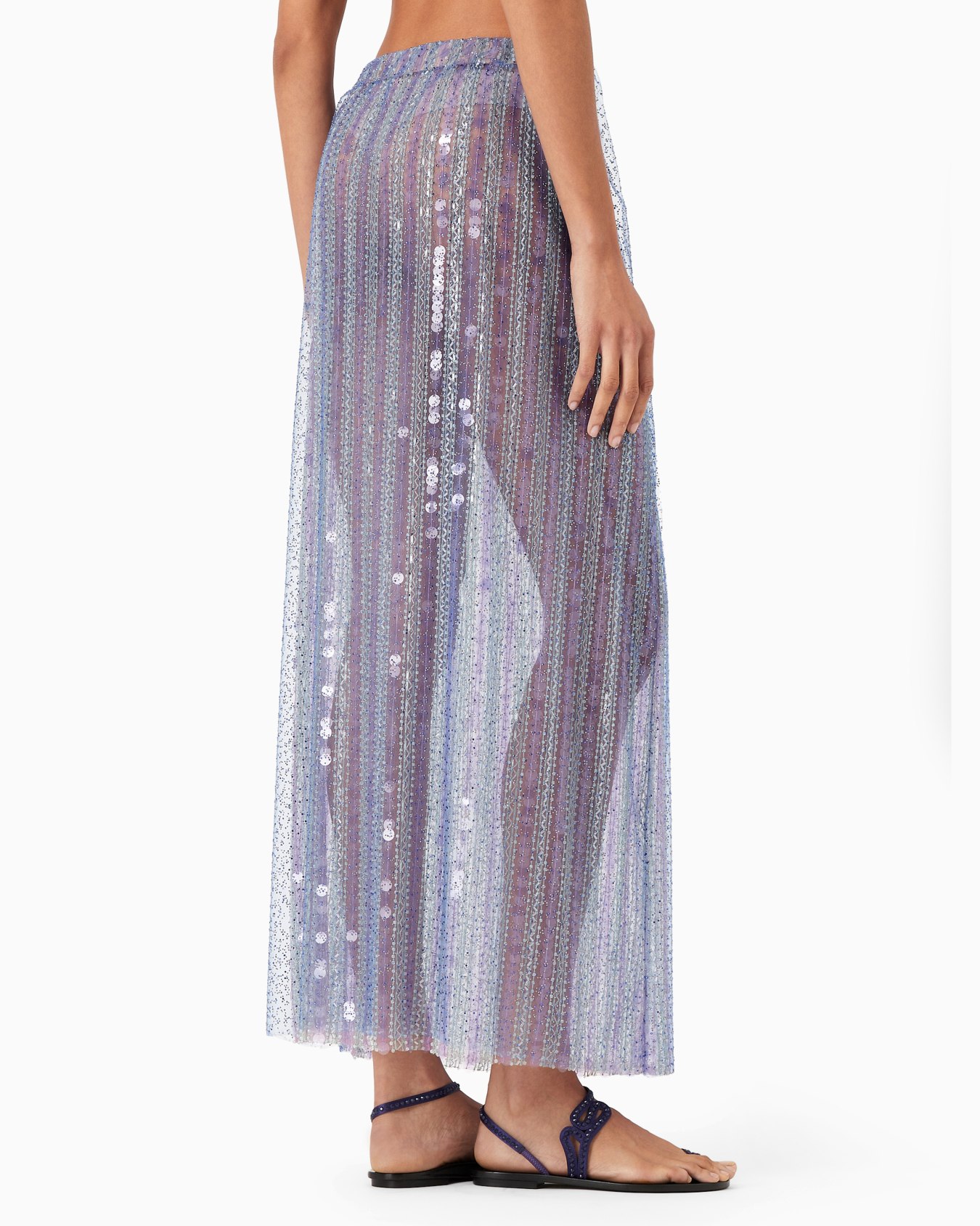 Gonna lunga con ricamo all-over Slide 2