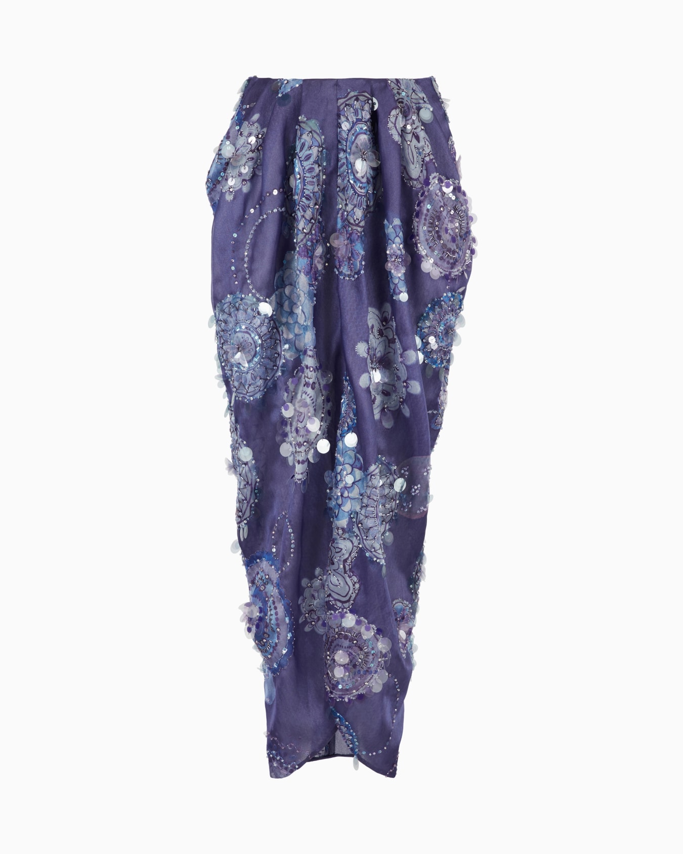 Long skirt with mandala print and embroidery Slide 0