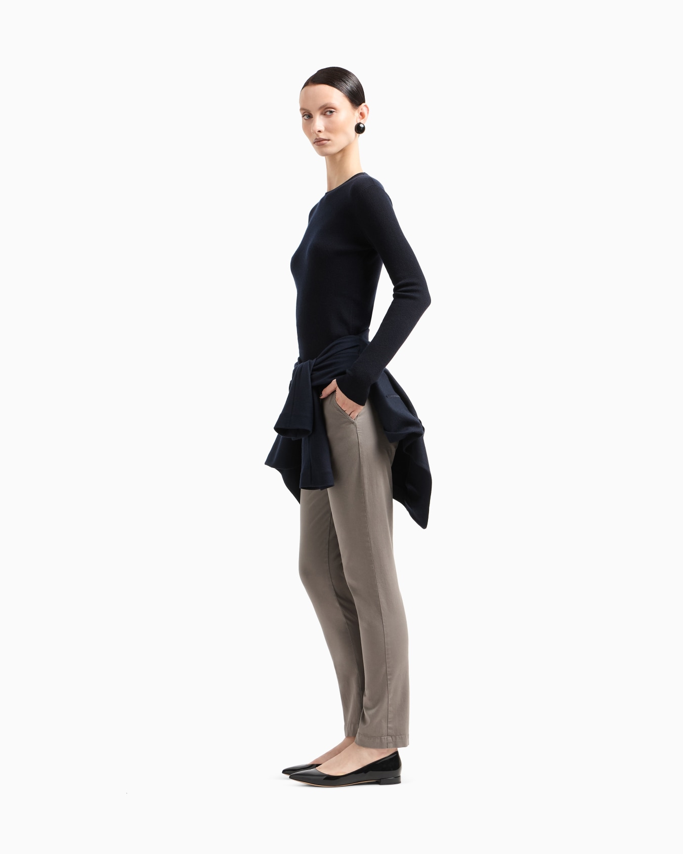Pantalones chinos de algodón elástico Diapositiva 1