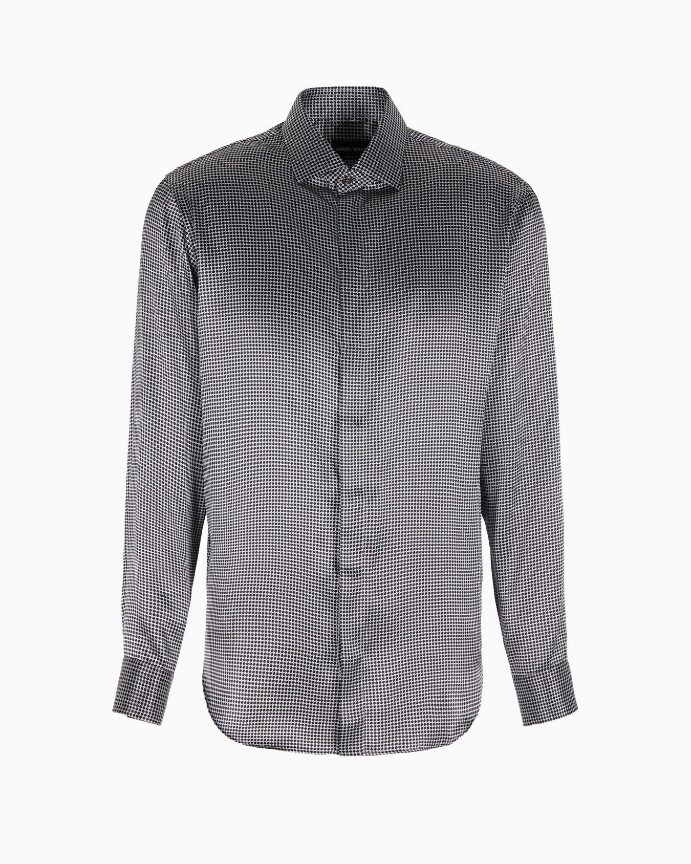 Regular-fit printed silk shirt Slide 0