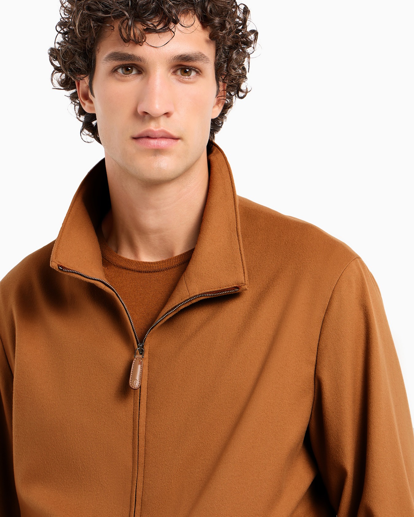 Giorgio Armani Vicuña Blouson in panno leggero di pura vicuña Slide 5